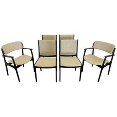 Set of 6 Ebonized Dining Chairs by Erk Buch