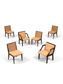 Set di 6 sedie da pranzo in canna Edward J. Wormley per Dunbar