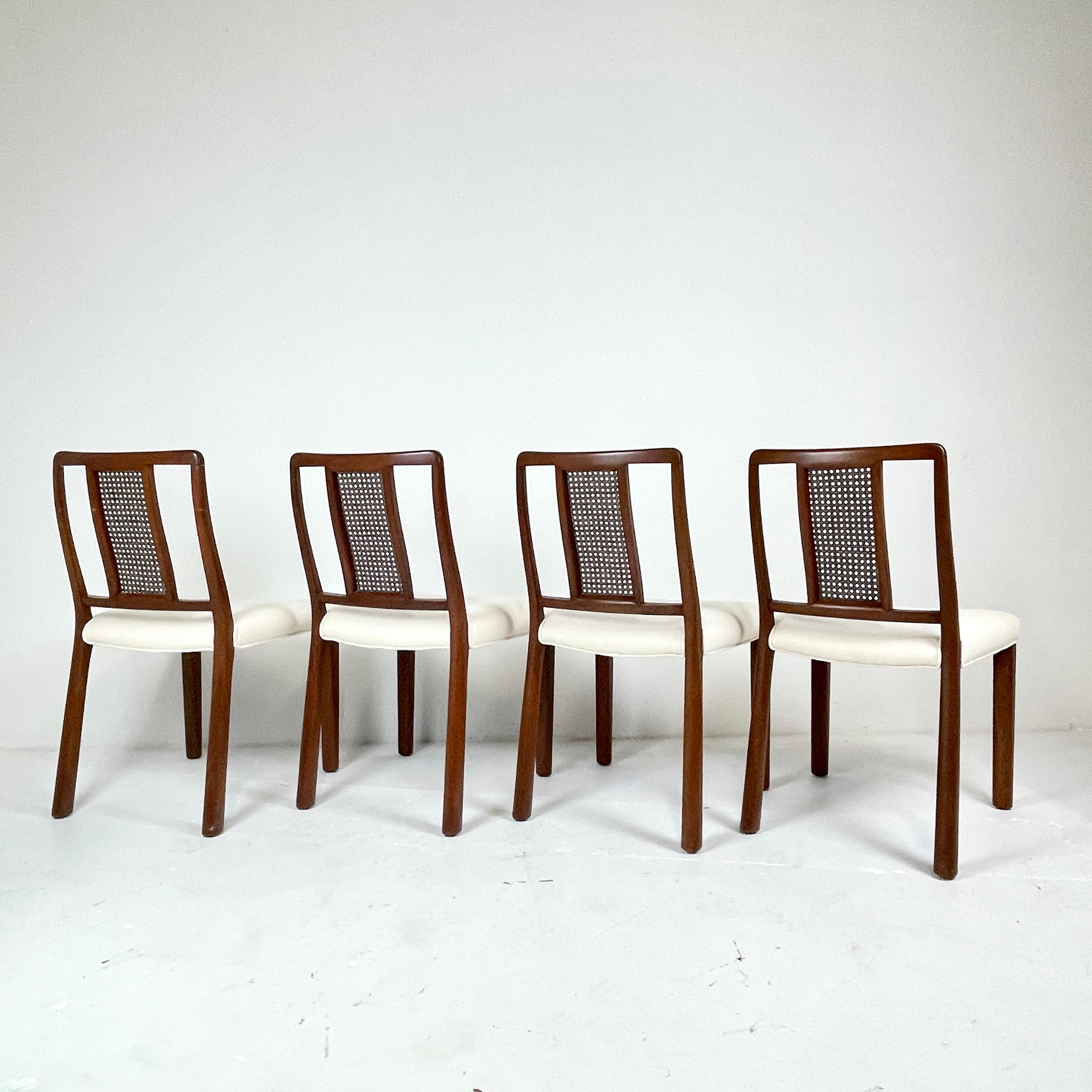 Ensemble de 6 chaises de salle à manger à dossier canné Edward Wormley pour Dunbar en vente 3