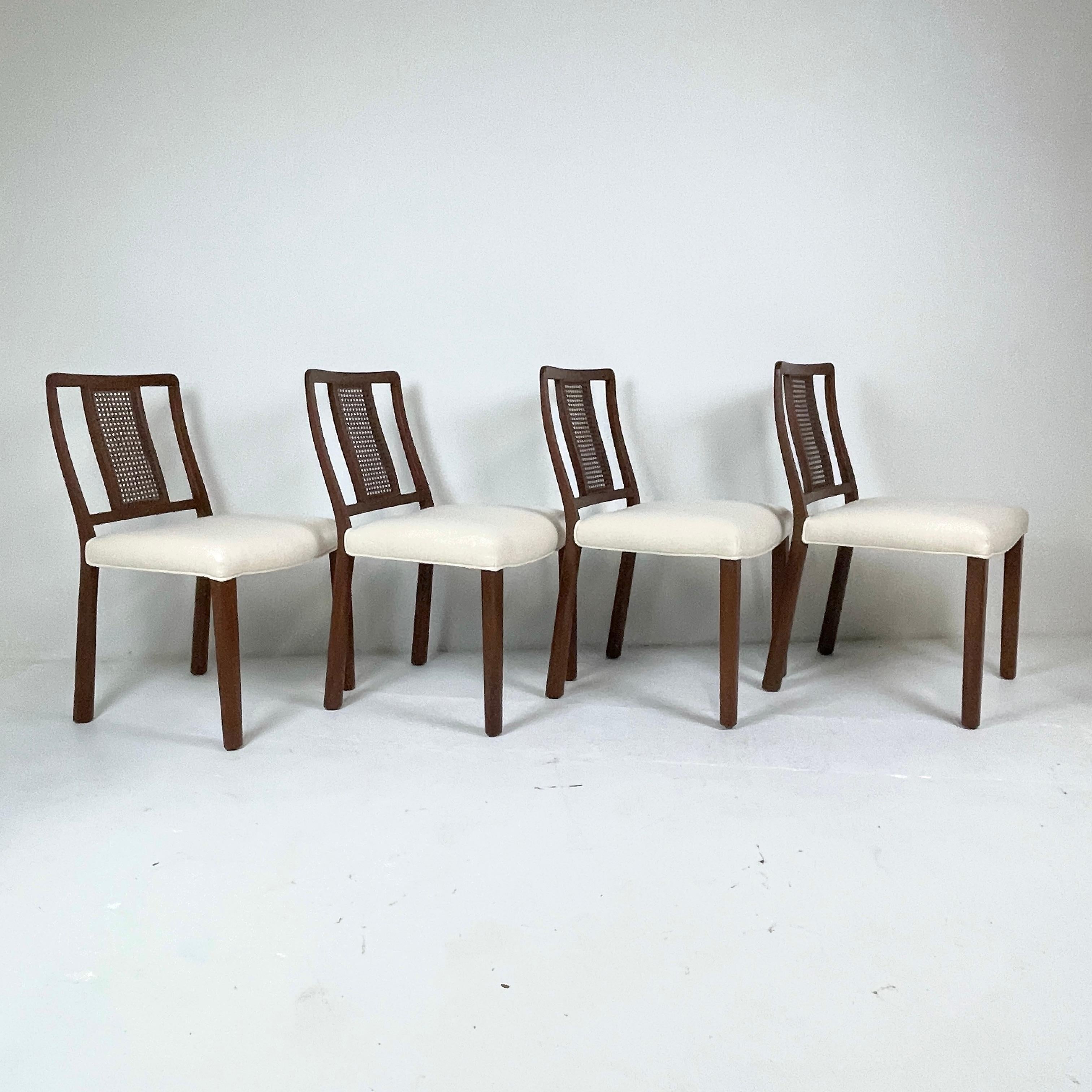 Ensemble de 6 chaises de salle à manger à dossier canné Edward Wormley pour Dunbar en vente 4