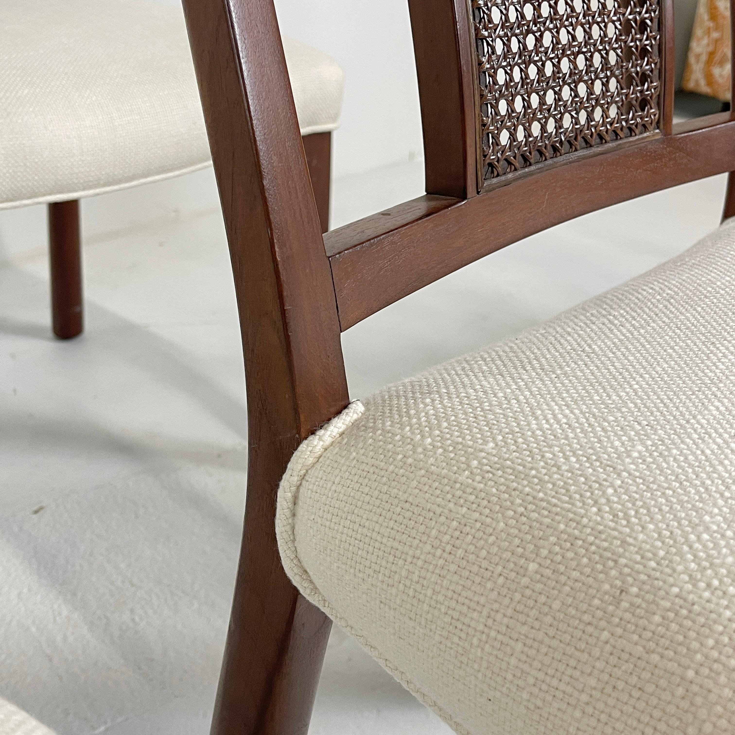 Ensemble de 6 chaises de salle à manger à dossier canné Edward Wormley pour Dunbar en vente 8