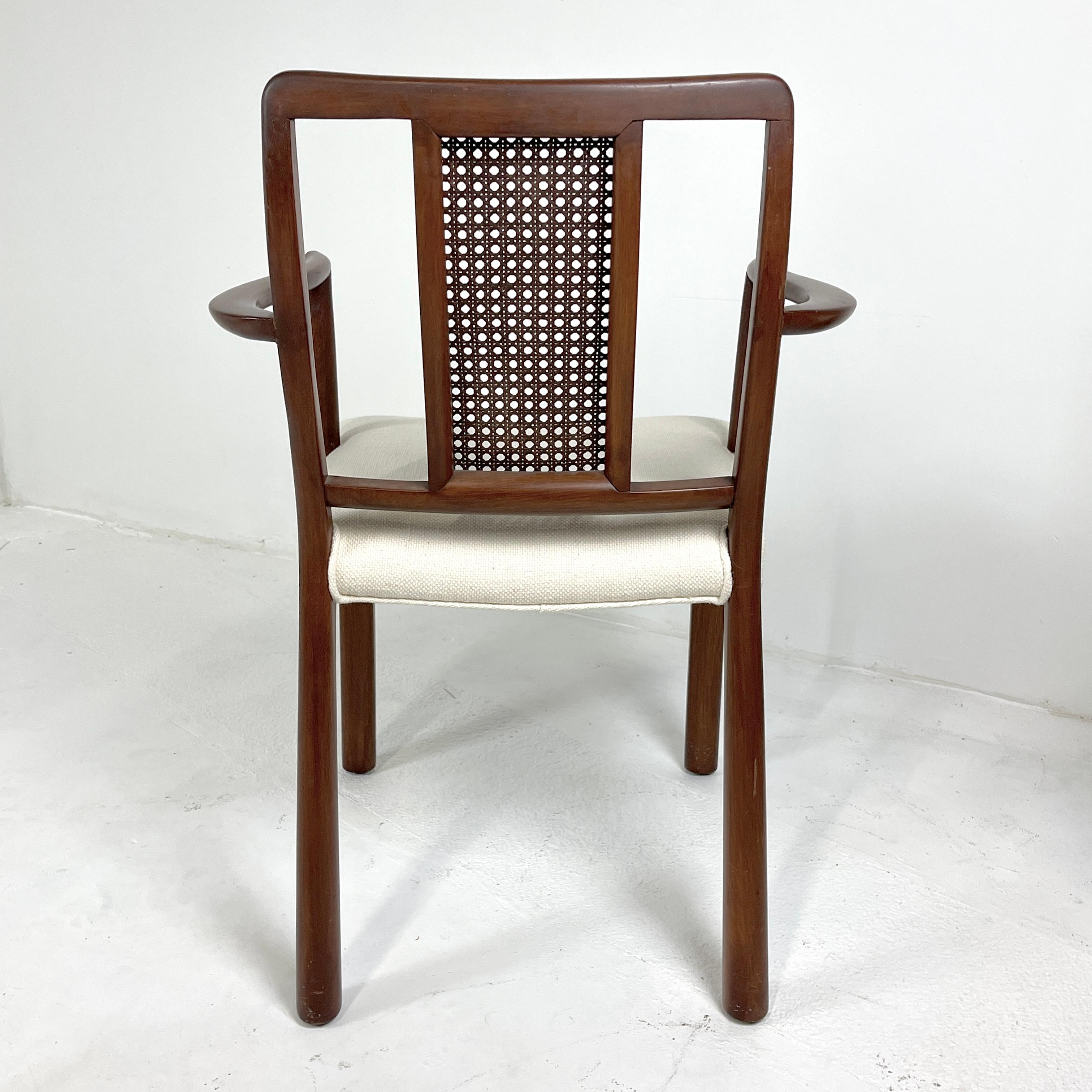 Ensemble de 6 chaises de salle à manger à dossier canné Edward Wormley pour Dunbar en vente 9