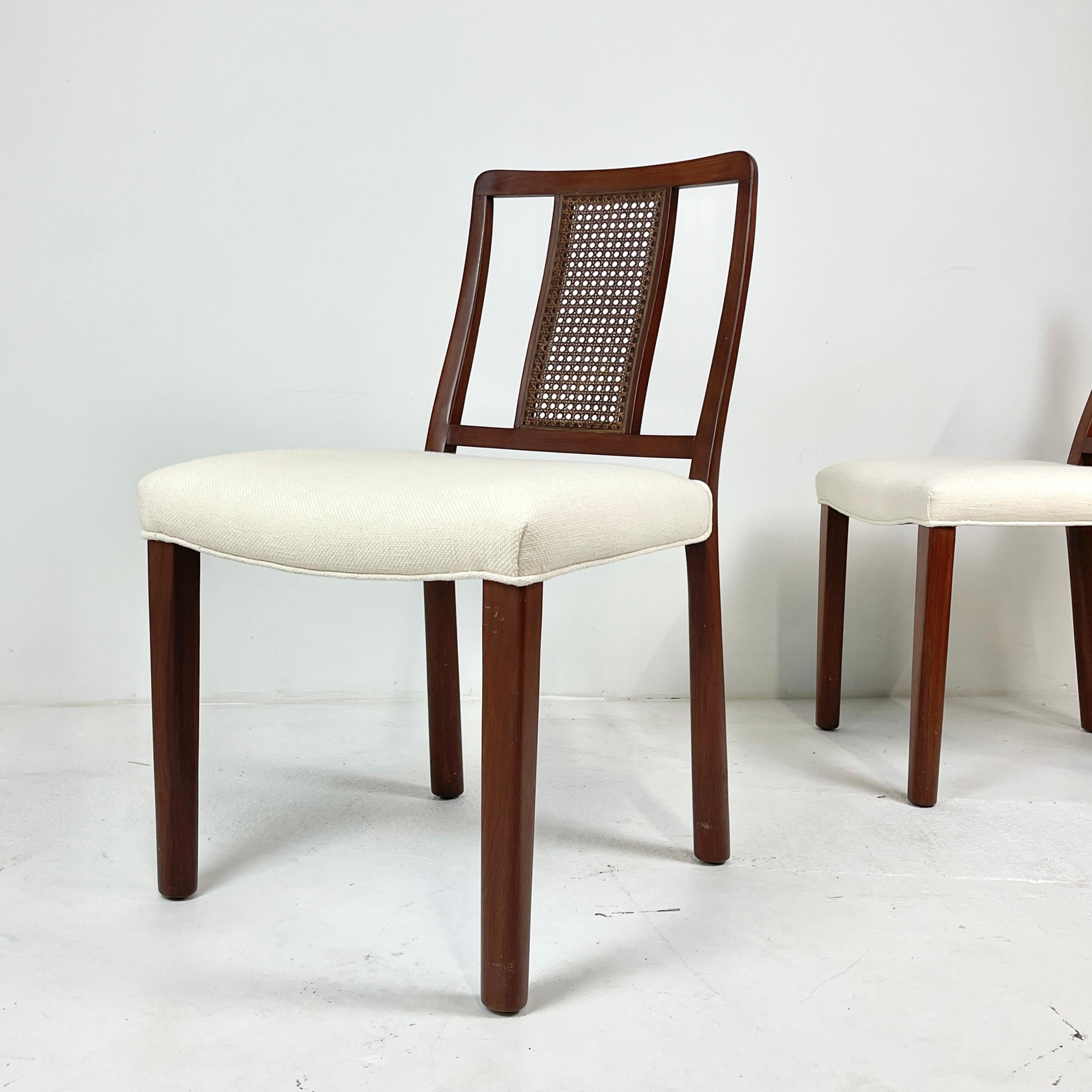 Ensemble de 6 chaises de salle à manger à dossier canné Edward Wormley pour Dunbar en vente 11