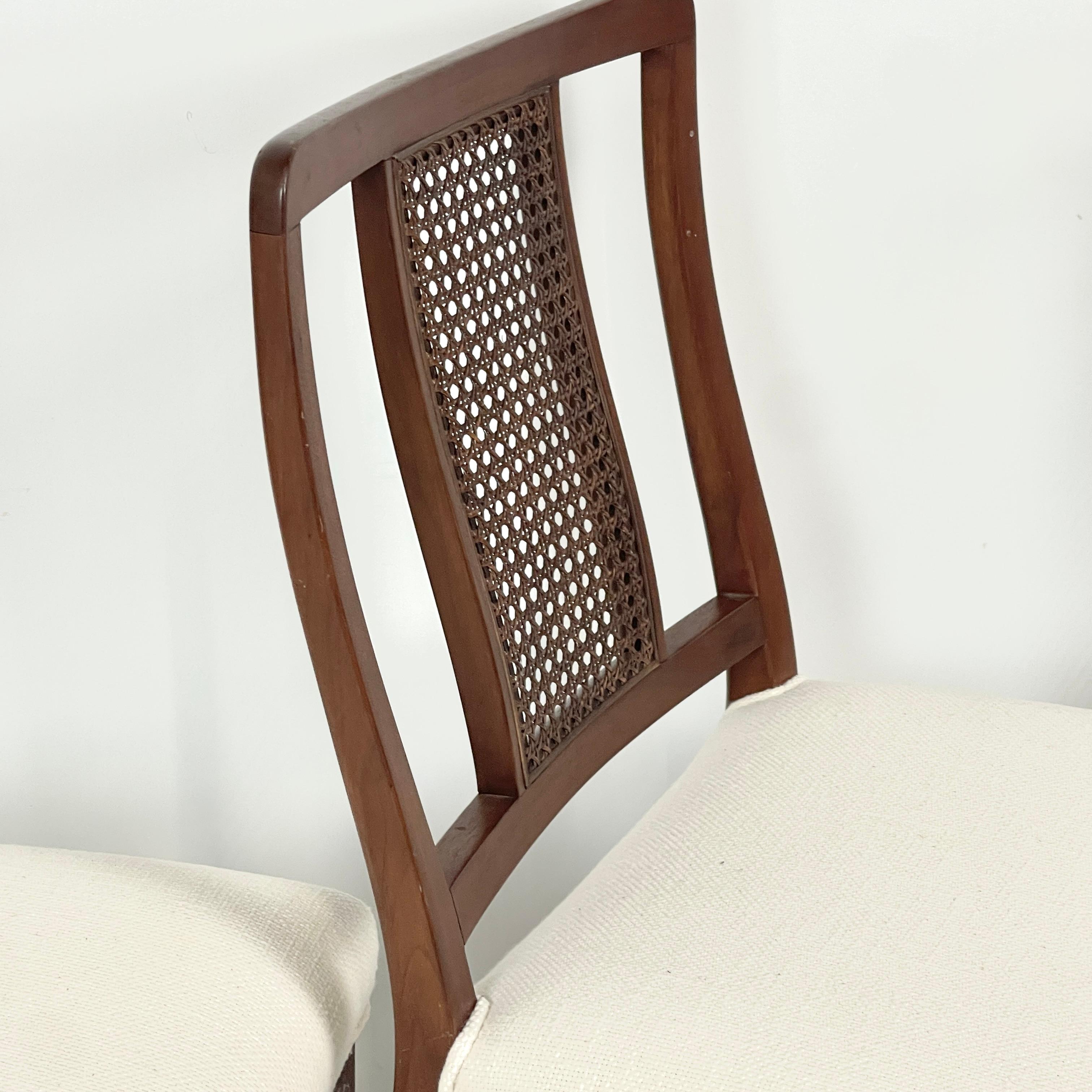 Ensemble de 6 chaises de salle à manger à dossier canné Edward Wormley pour Dunbar Bon état - En vente à Hudson, NY