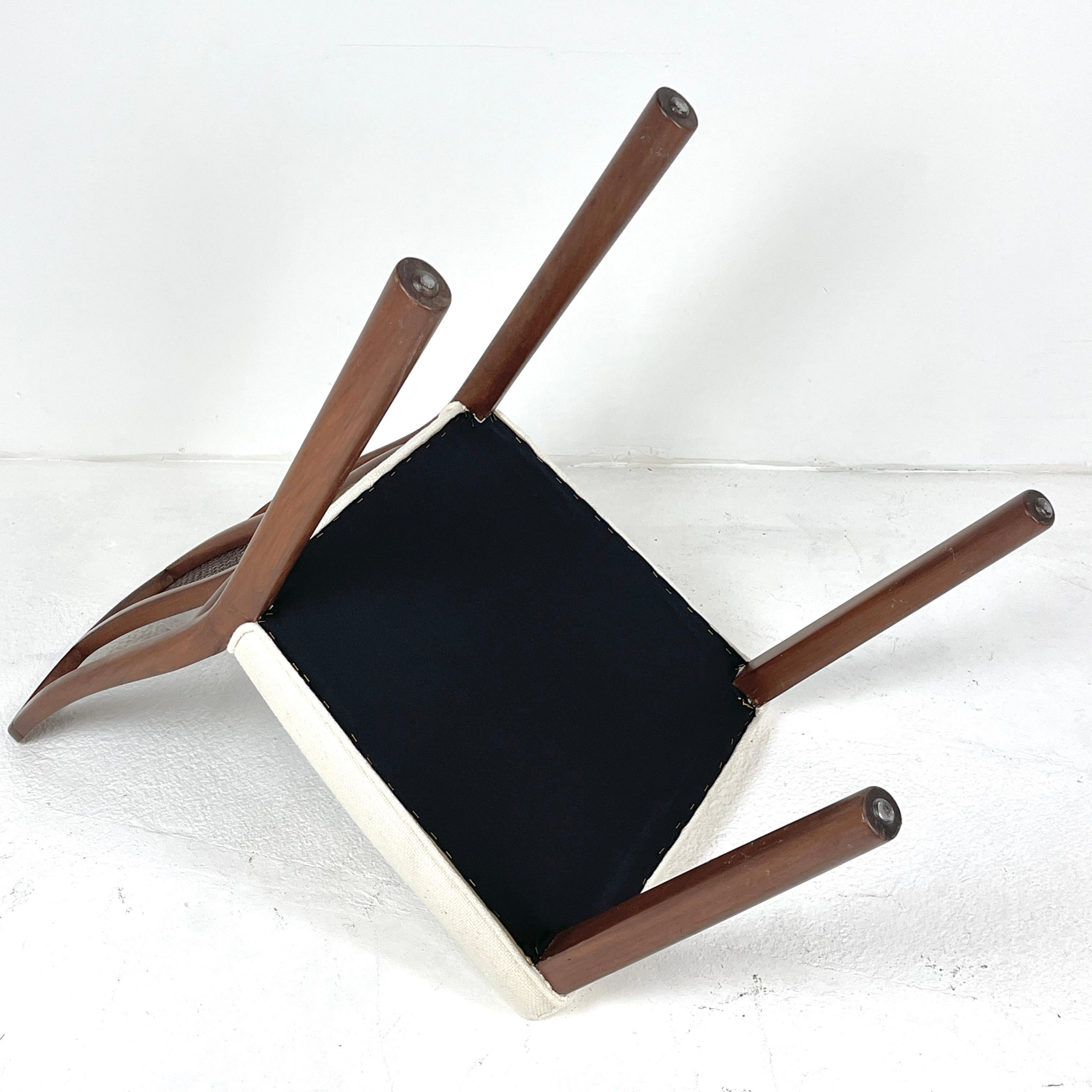 20ième siècle Ensemble de 6 chaises de salle à manger à dossier canné Edward Wormley pour Dunbar en vente