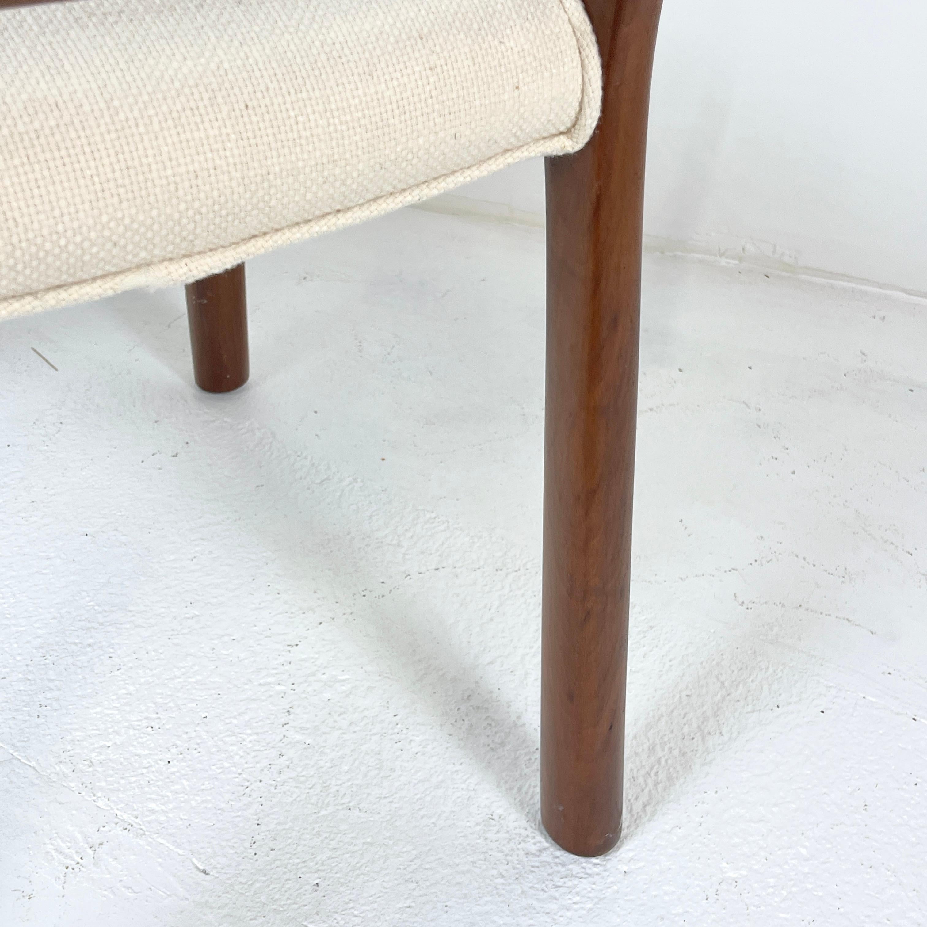 Tissu d'ameublement Ensemble de 6 chaises de salle à manger à dossier canné Edward Wormley pour Dunbar en vente