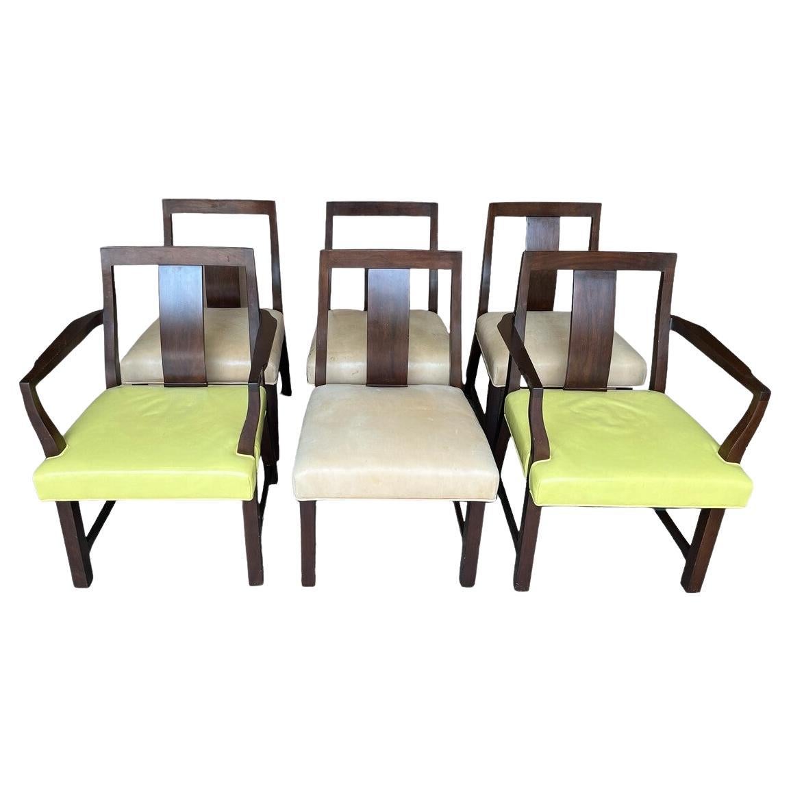 Juego de 6 sillas de comedor Edward Wormley para Dunbar en venta