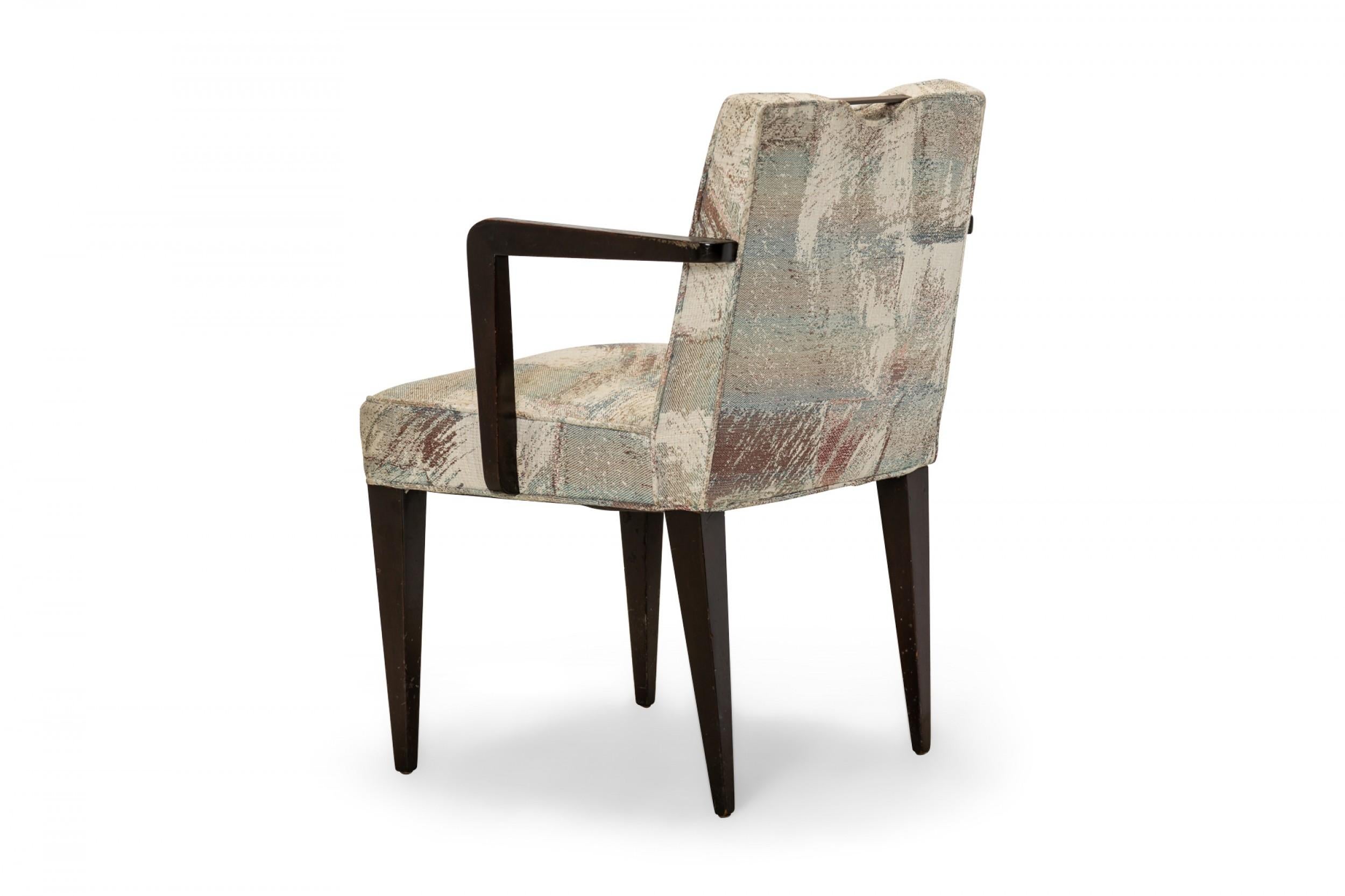 patterned upholstered dining chair