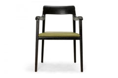 Set of 6 Edward Wormley for Dunbar 'Riemerschmid' Black and Green Dining Chairs