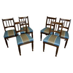 Set of 6 Edwardian Oak Dining Chairs   This is a very handsome set of Oak Chairs