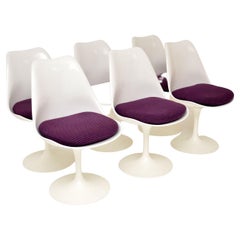 Satz von 6 Tulpen-Esszimmerstühlen von Eero Saarinen für Knoll