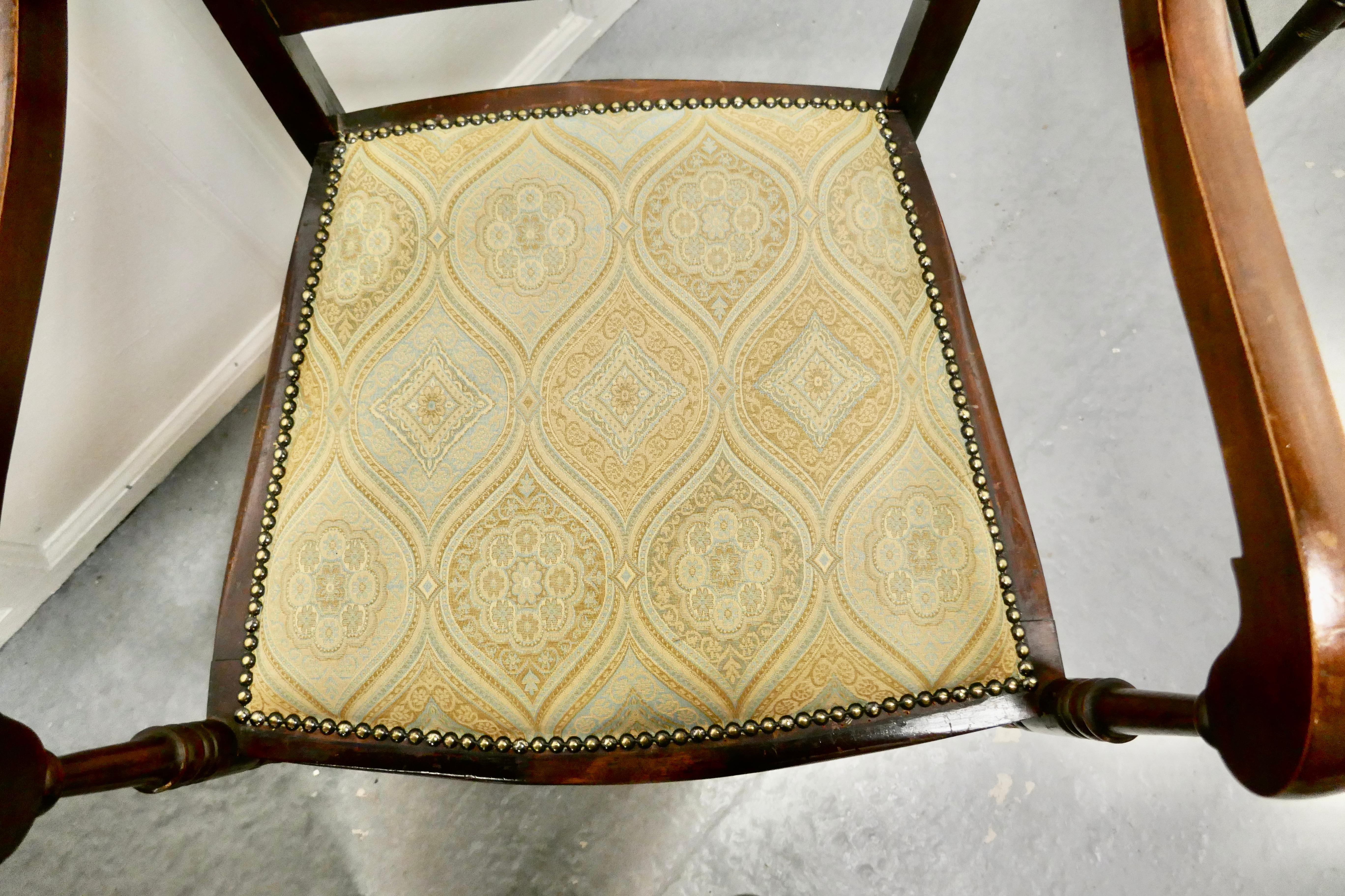Set of 6 Elegant Edwardian Upholstered Dining Chairs 2