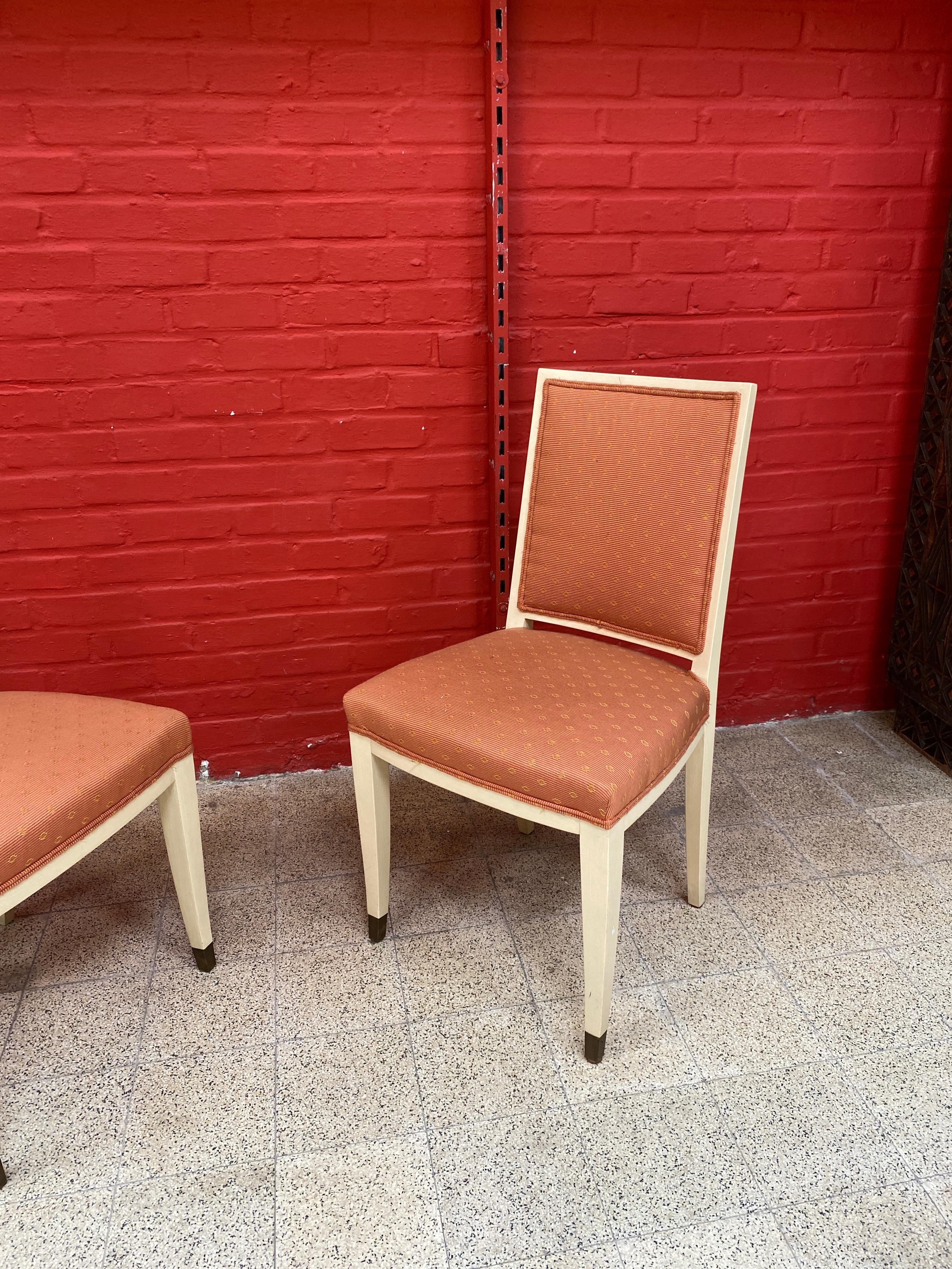 Satz von 6 Eleganten Französischen Art Deco Stühlen im Angebot 4
