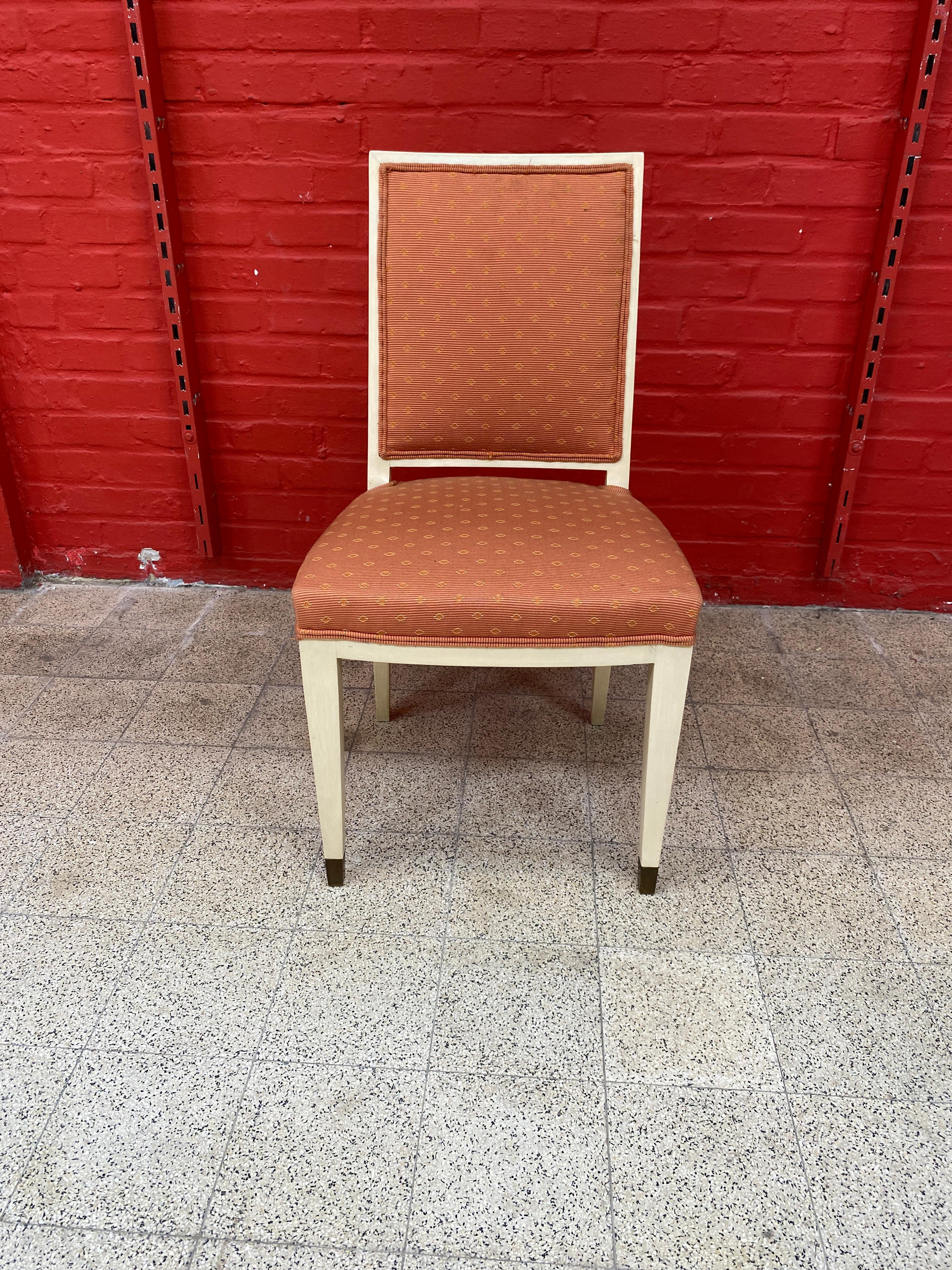 Francese Set di 6 sedie eleganti in stile Art Déco francese in vendita