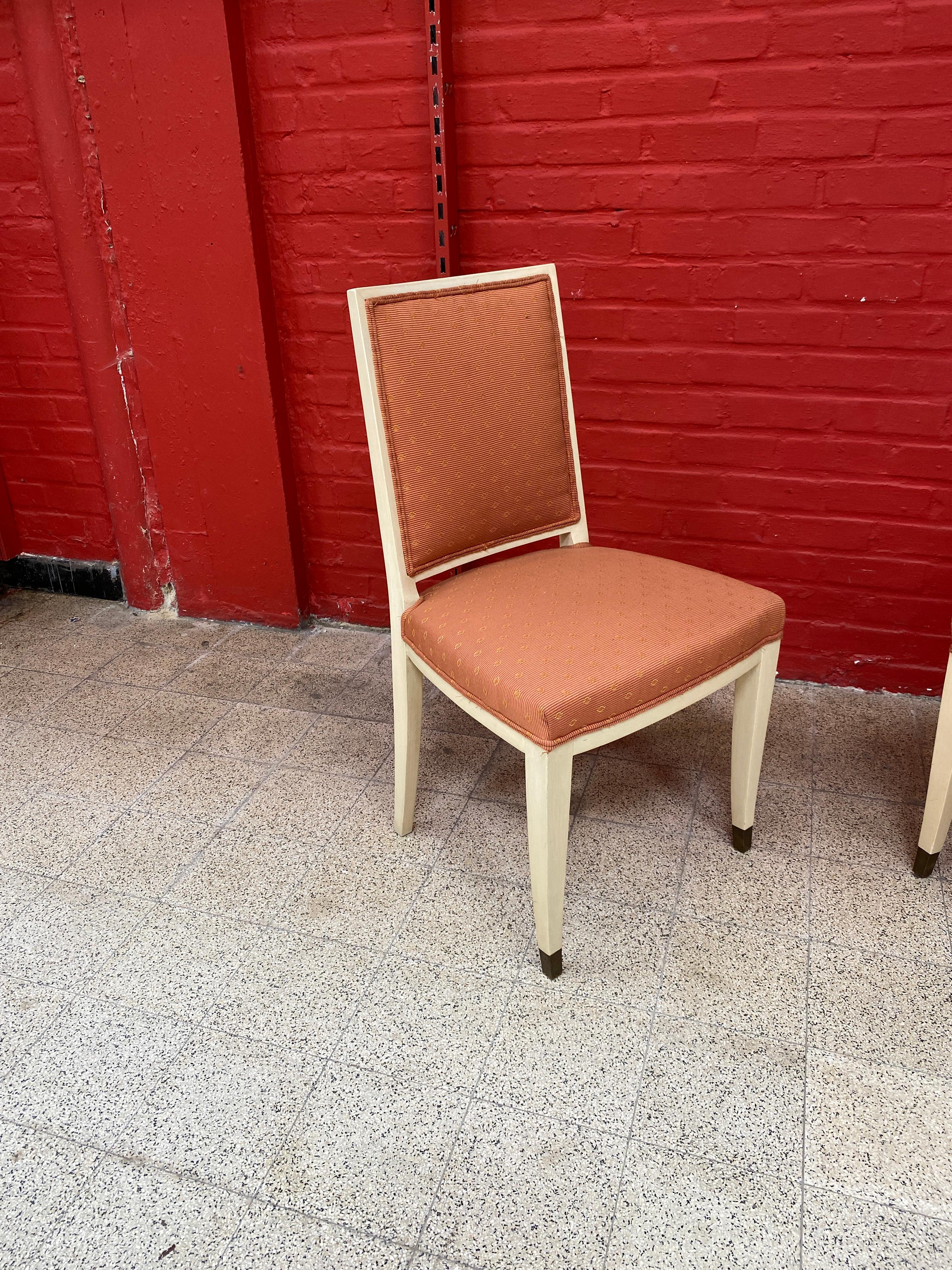 Set of 6 Elegants French Art Deco Chairs In Good Condition For Sale In Saint-Ouen, FR