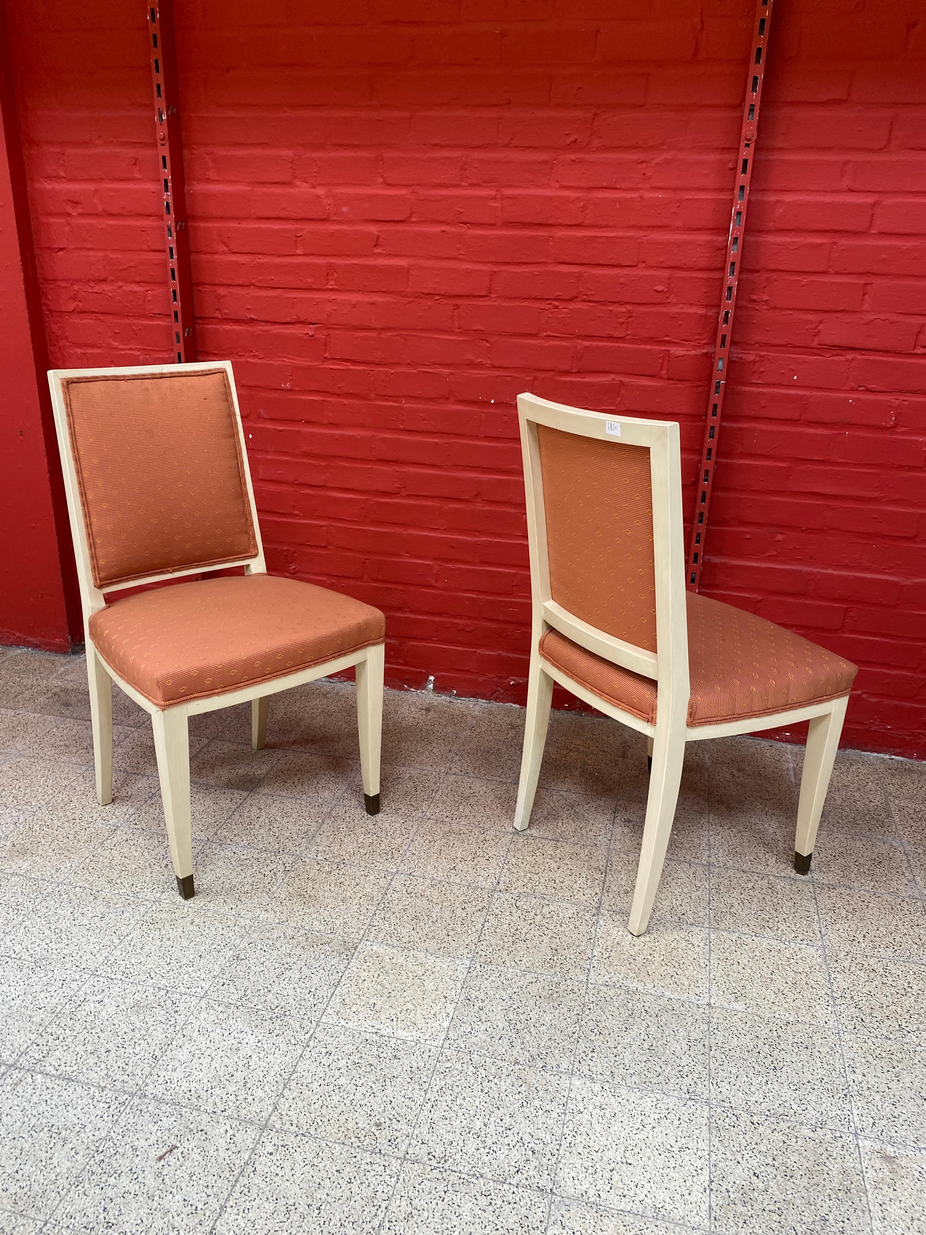 Set of 6 Elegants French Art Deco Chairs For Sale 3