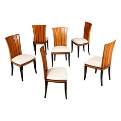 Set of 6 Eliel Saarinen 'Cranbrook' Dining Chairs, Refinished and Reupholstered