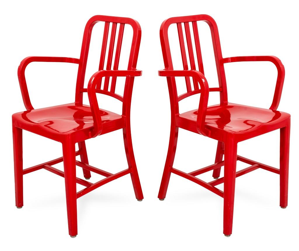 Industrial Set of 6 Emeco Aluminum Navy Chairs For Sale