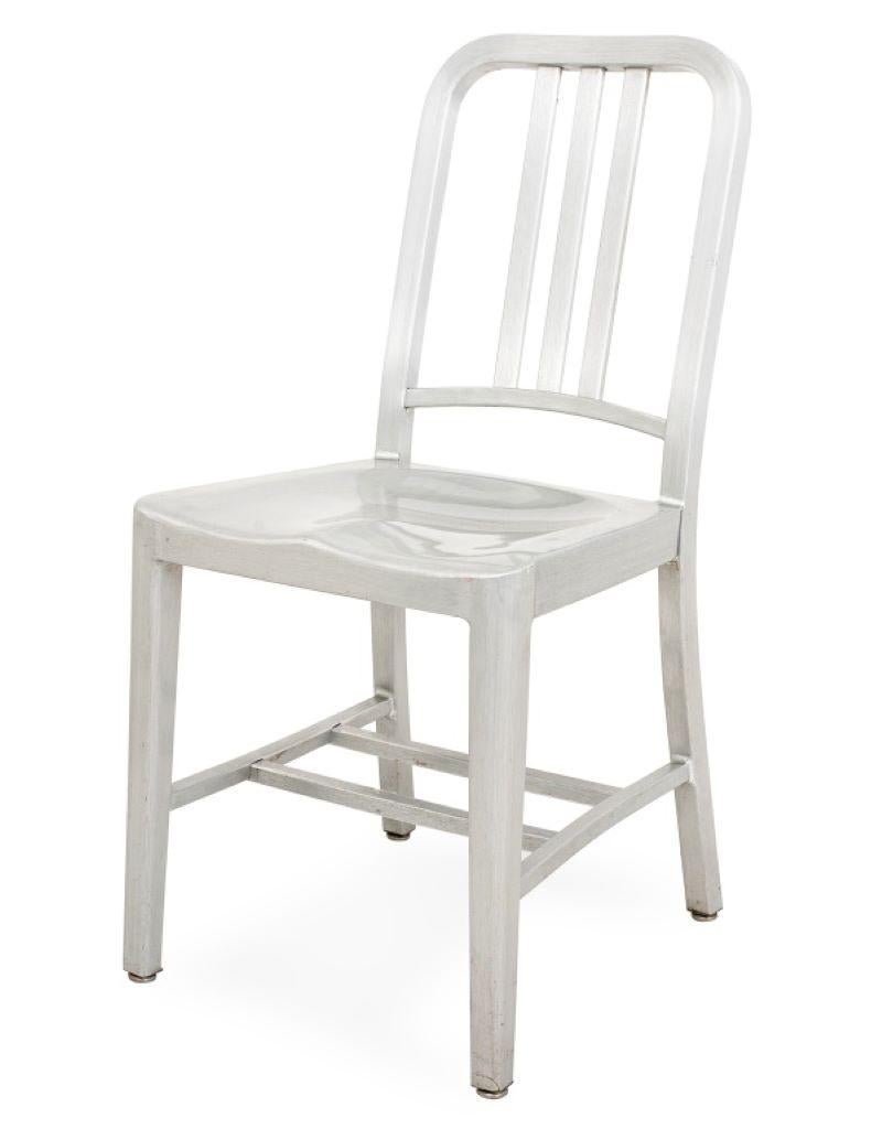 Set of 6 Emeco Aluminum Navy Chairs For Sale 1