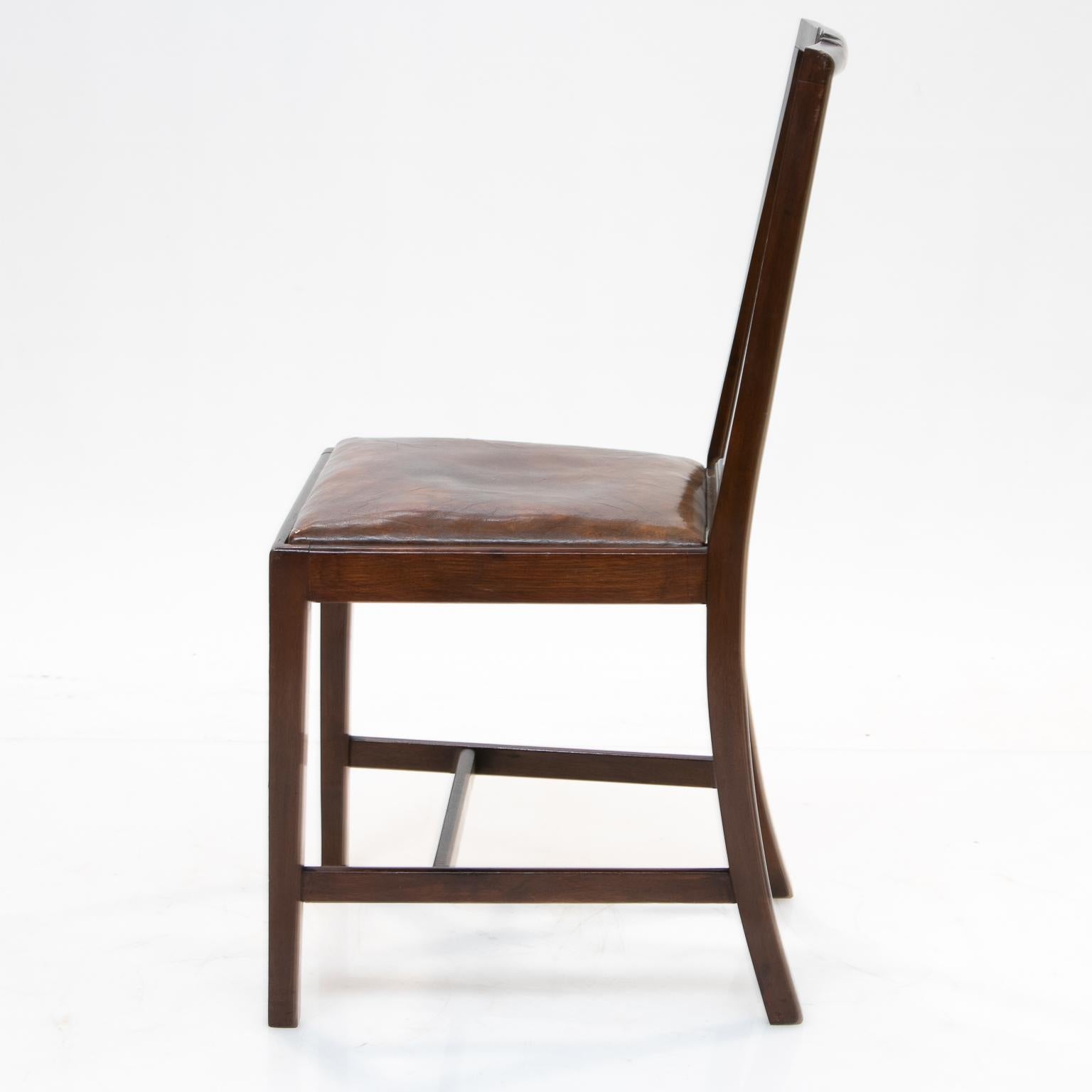 Woodwork Set of 6 English Mahogany Side Chairs