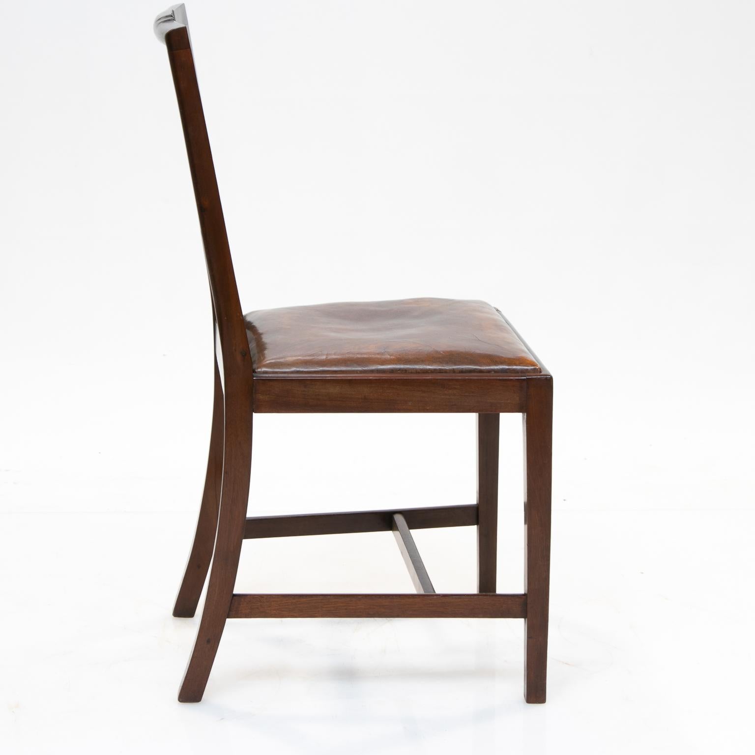 Mid-20th Century Set of 6 English Mahogany Side Chairs