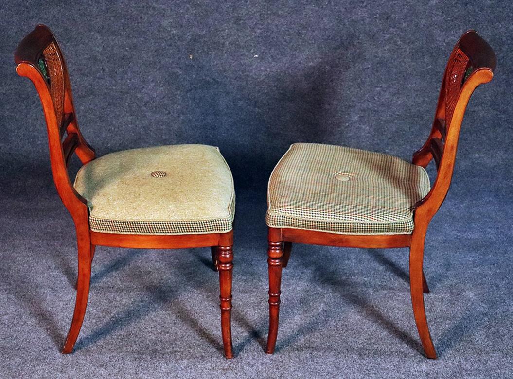 Set of 6 English Regency Style Walnut Dining Chairs 5