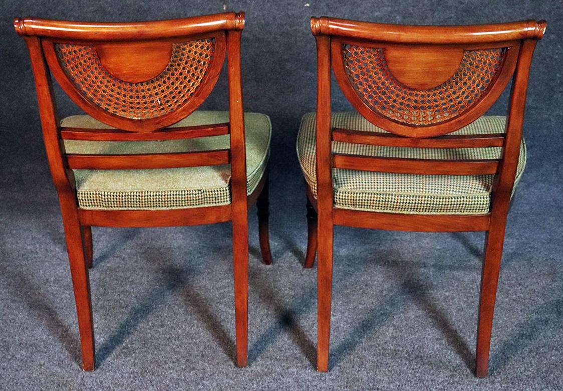 Set of 6 English Regency Style Walnut Dining Chairs 6