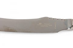 Set of 6 English Rustic Horn Handled Stainless Steel Steak Knives