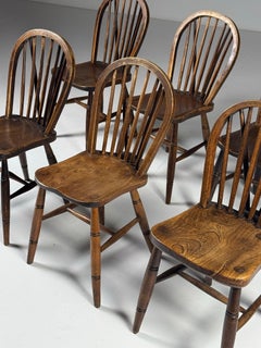 Set of 6 English Windsor dining chairs