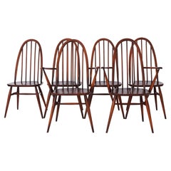 Set of 6 Ercol 365 Quaker Windsor Chairs, 1960s Antique, England