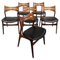 Set of 6 Erik Buch 310 Teak Dining Chairs, 062347