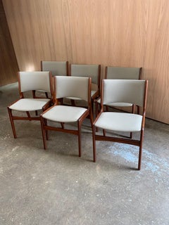 Juego de 6 sillas de comedor de teca Erik Buch para Povl Dinesen