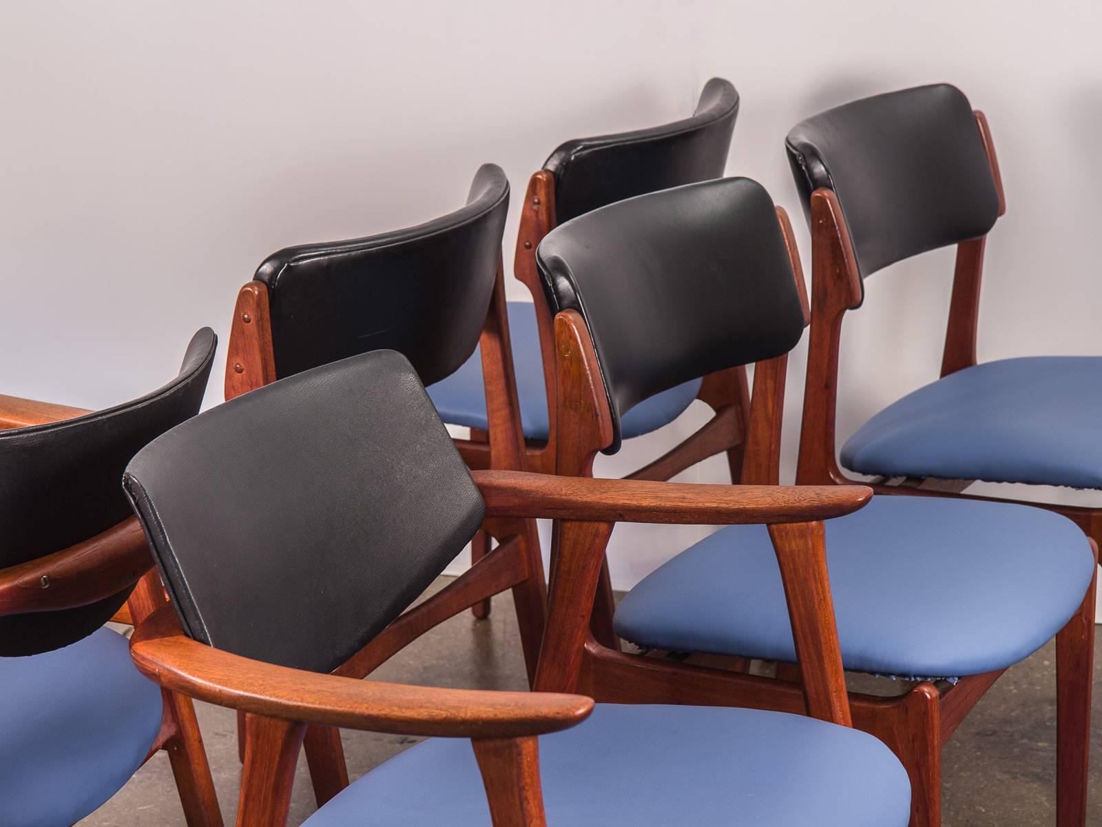 Mid-20th Century Set of Six Erik Buck Style Dining Chairs