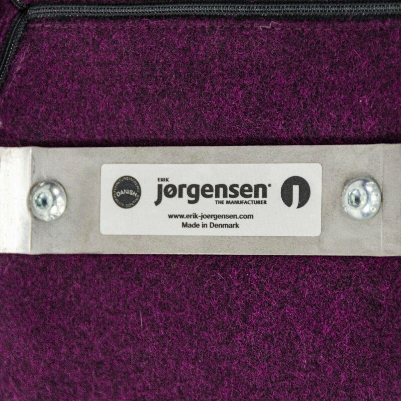 Set of 6 Erik Jorgensen EJ 2 Eyes Chair by Foersom + Hiort-Lorenzen in Purple For Sale 4