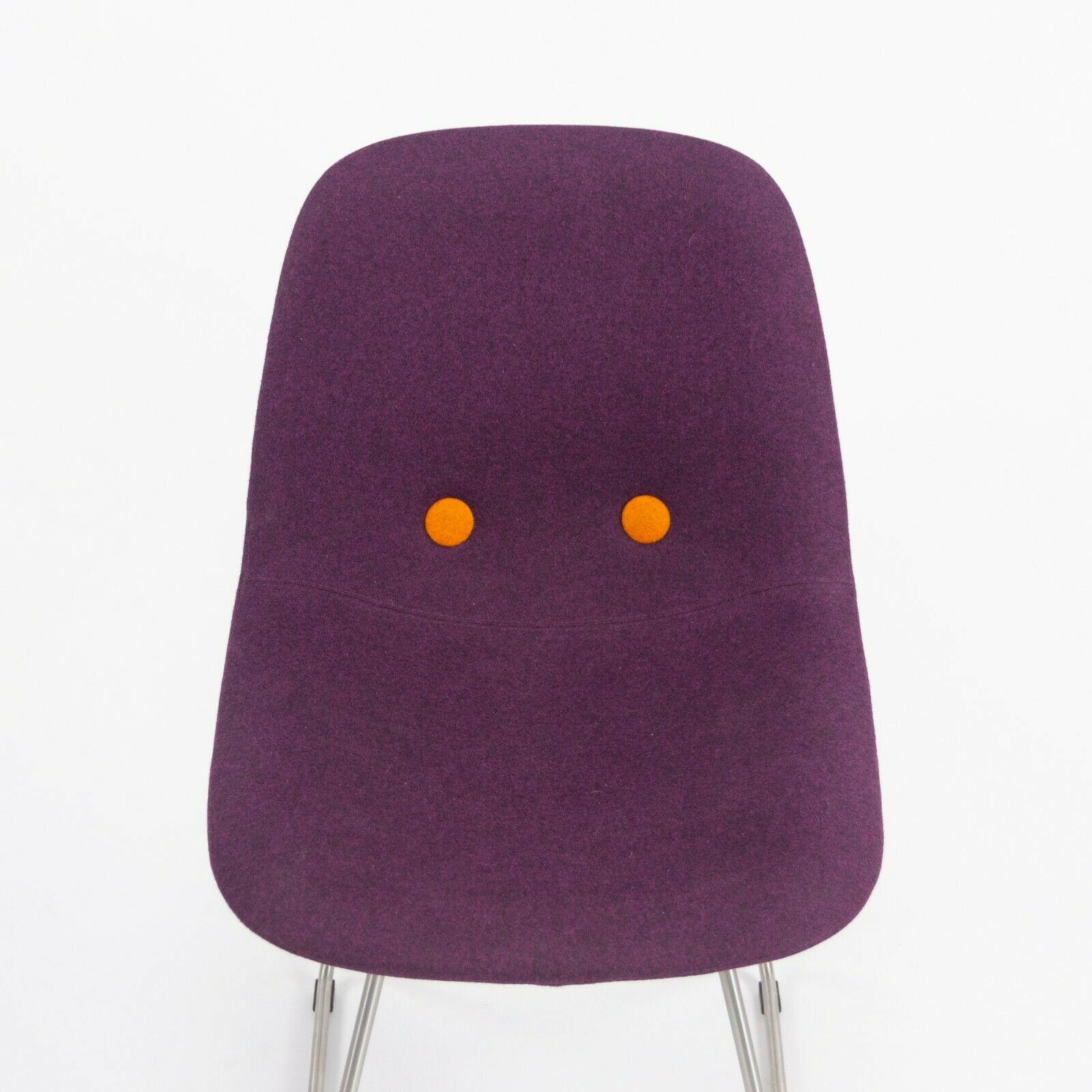 Set of 6 Erik Jorgensen EJ 2 Eyes Chair by Foersom + Hiort-Lorenzen in Purple For Sale 5