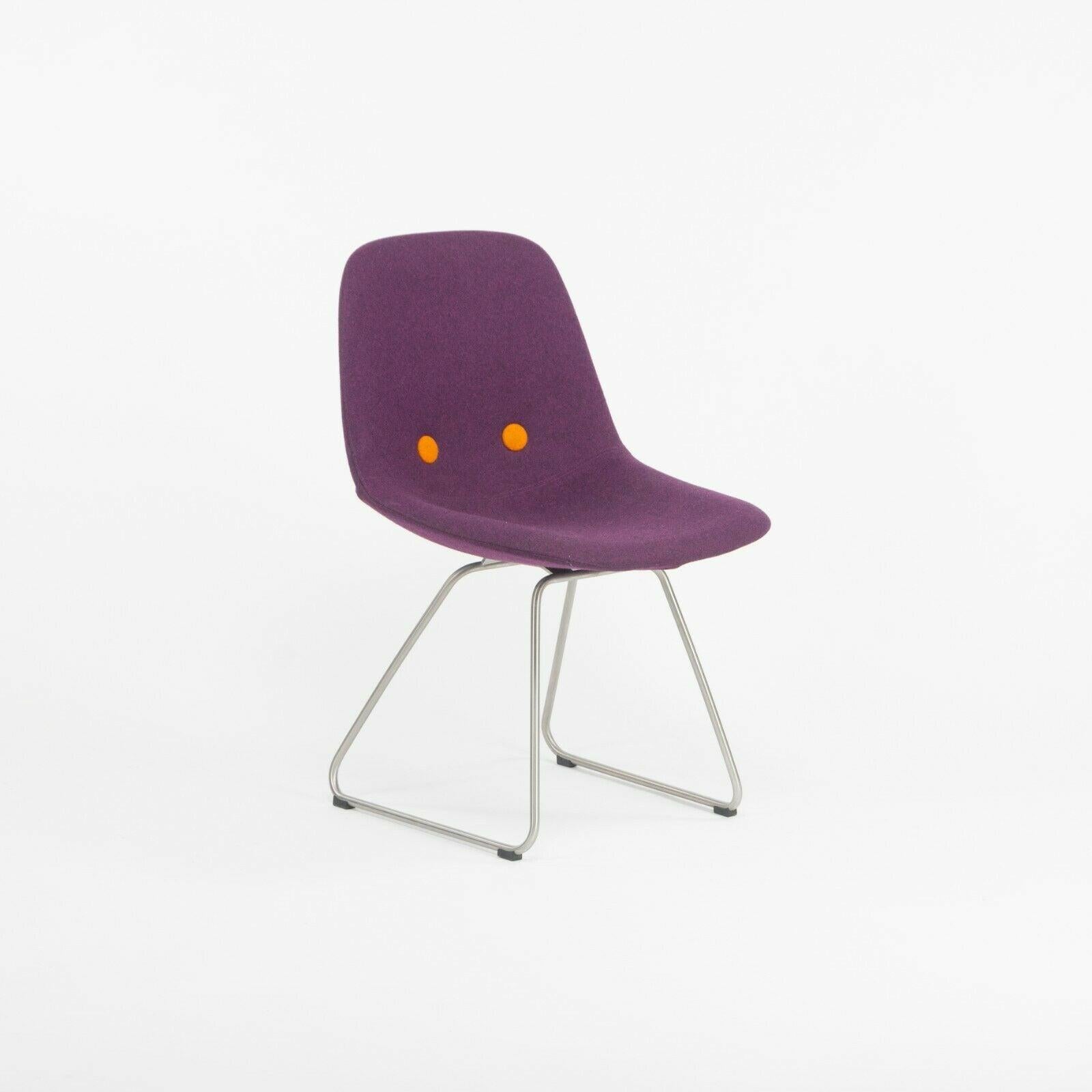 Modern Set of 6 Erik Jorgensen EJ 2 Eyes Chair by Foersom + Hiort-Lorenzen in Purple For Sale
