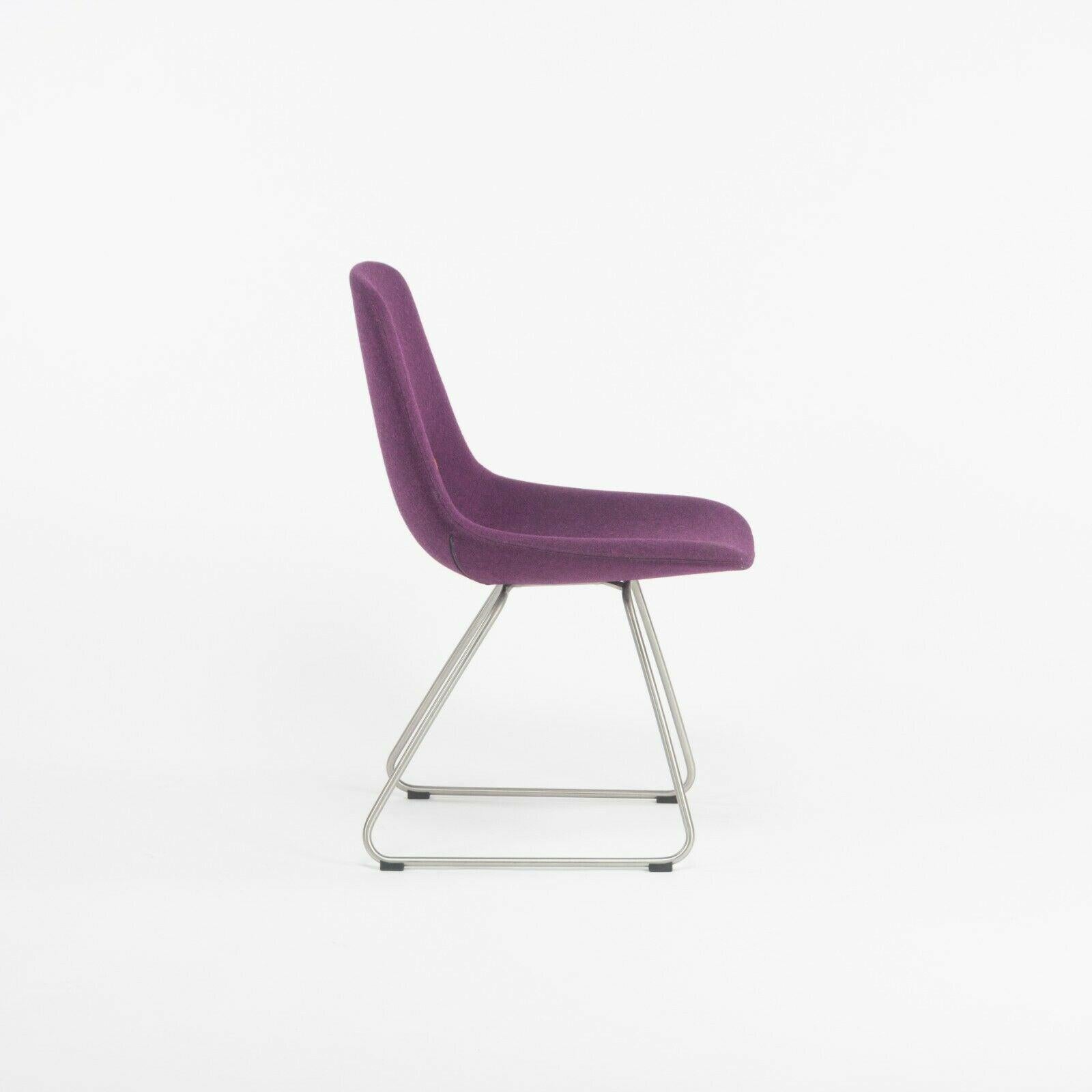Danish Set of 6 Erik Jorgensen EJ 2 Eyes Chair by Foersom + Hiort-Lorenzen in Purple For Sale