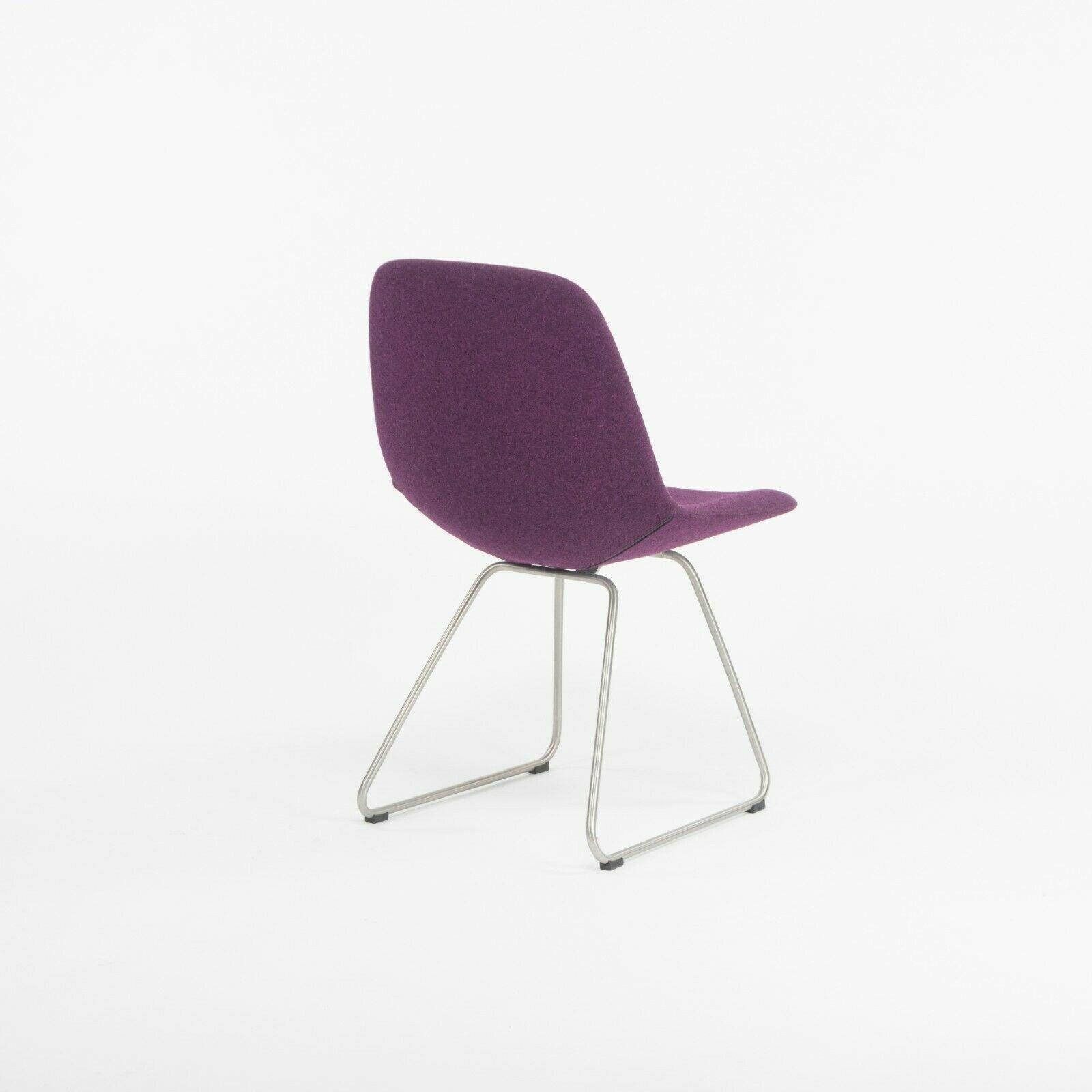 Set of 6 Erik Jorgensen EJ 2 Eyes Chair by Foersom + Hiort-Lorenzen in Purple In Good Condition For Sale In Philadelphia, PA