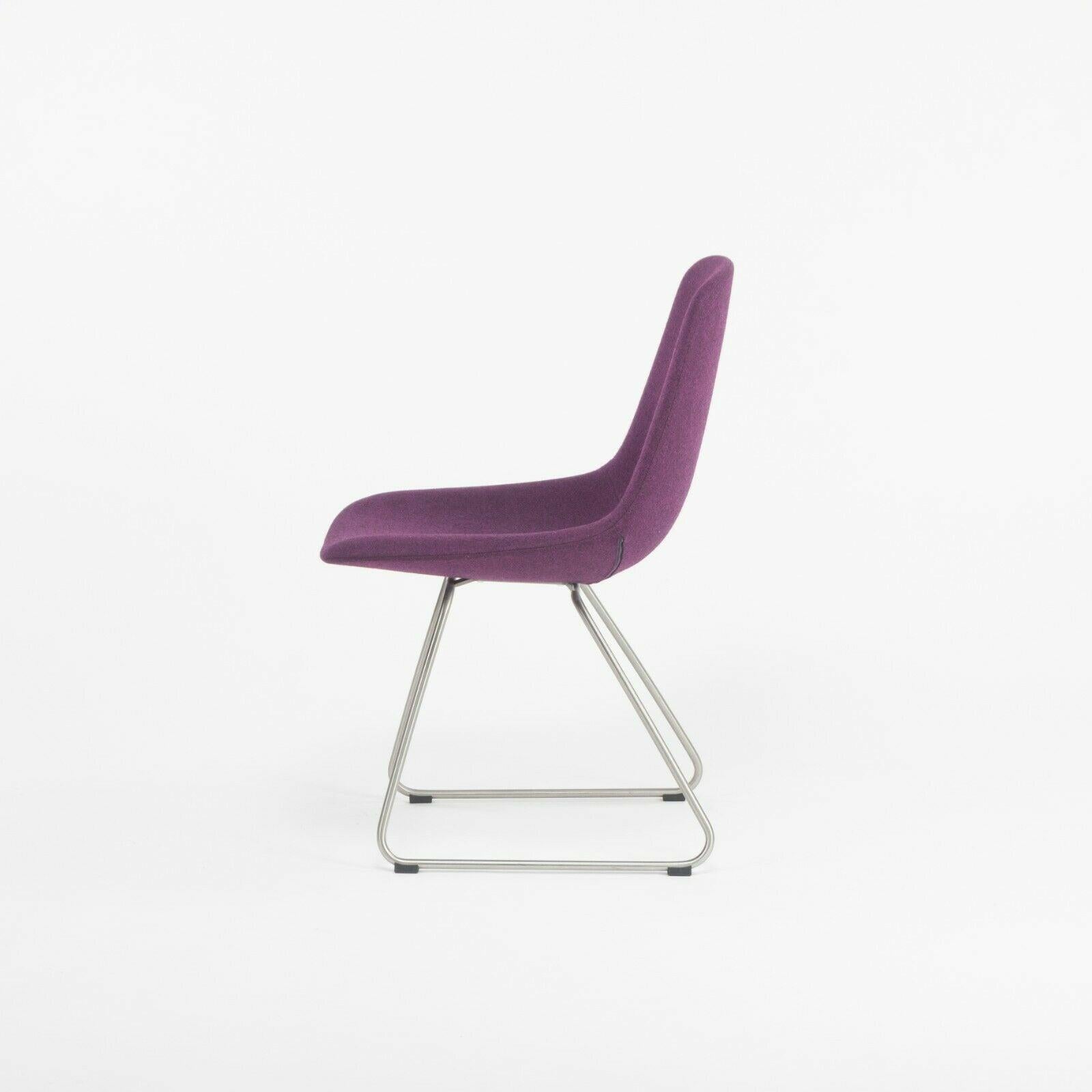 Set of 6 Erik Jorgensen EJ 2 Eyes Chair by Foersom + Hiort-Lorenzen in Purple For Sale 1