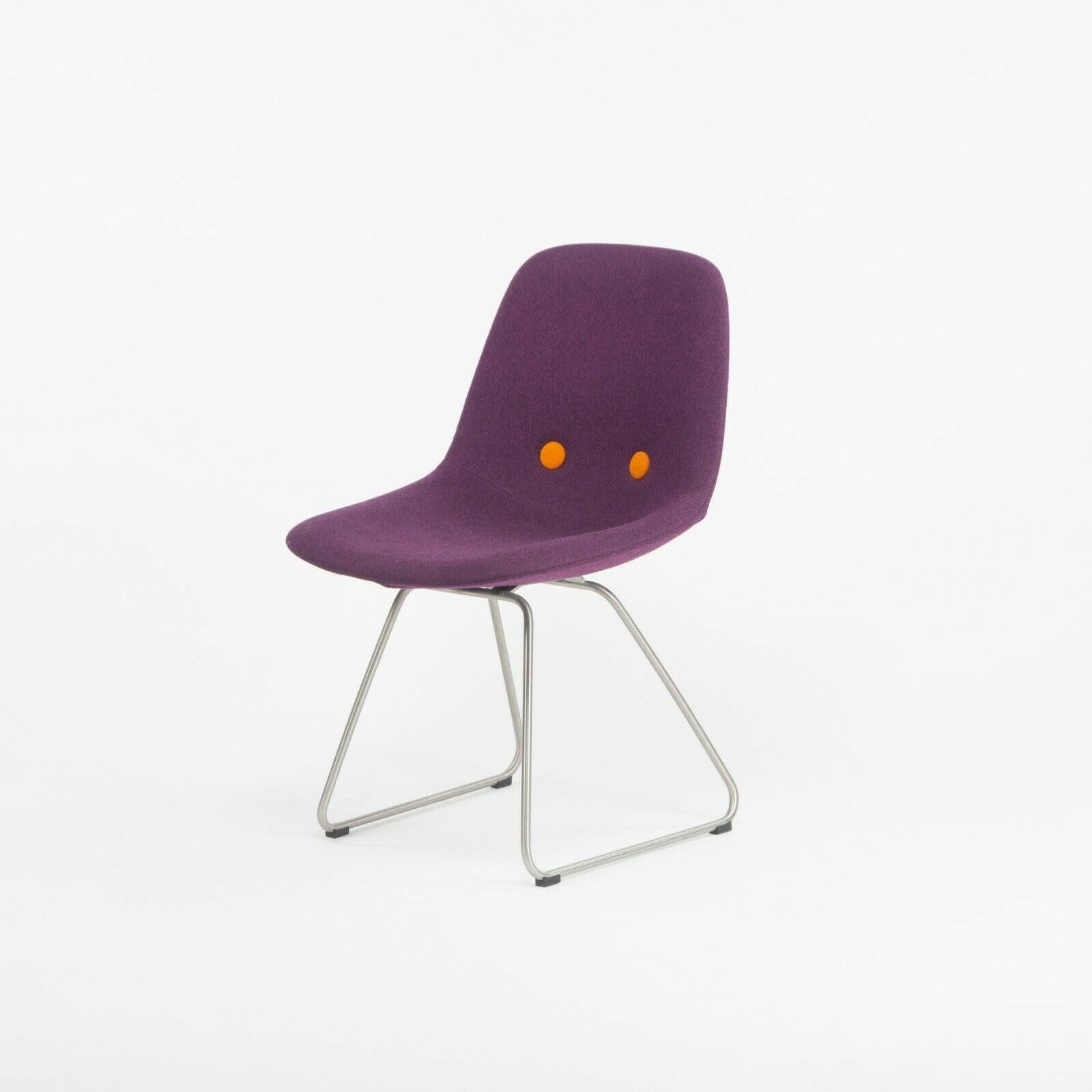 Set of 6 Erik Jorgensen EJ 2 Eyes Chair by Foersom + Hiort-Lorenzen in Purple For Sale 2