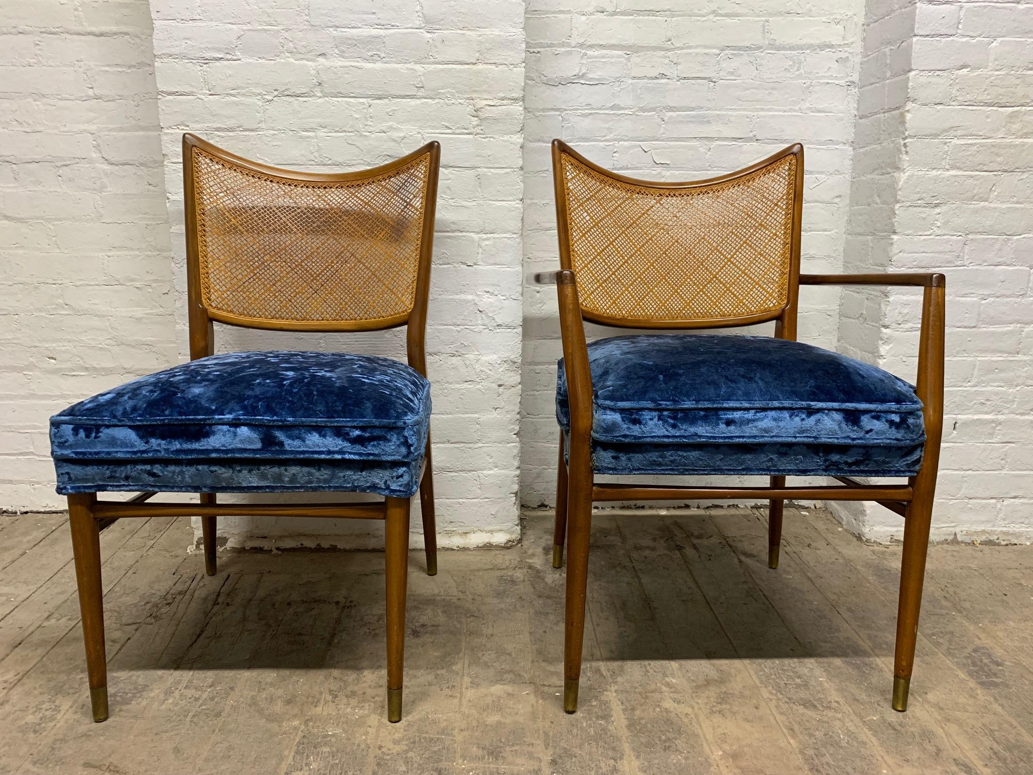 vintage cane dining chairs