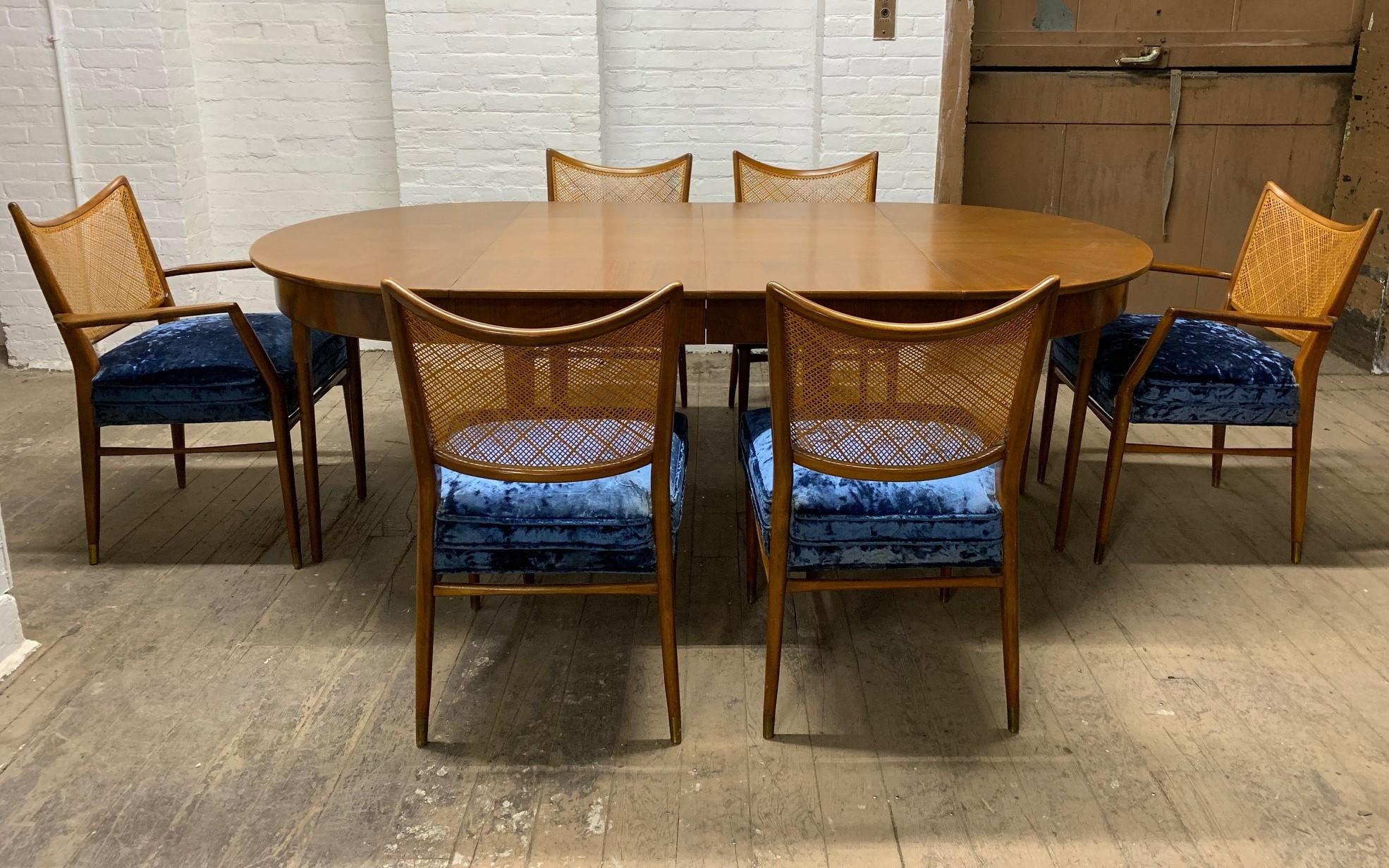 Mid-20th Century Set of 6 Erno Fabry Cane Back Dining Chairs For Sale