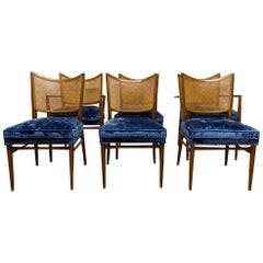 Retro Set of 6 Erno Fabry Cane Back Dining Chairs