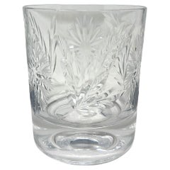 Set of 6 Estate American Cut Crystal Double Old Fashioned Glasses.