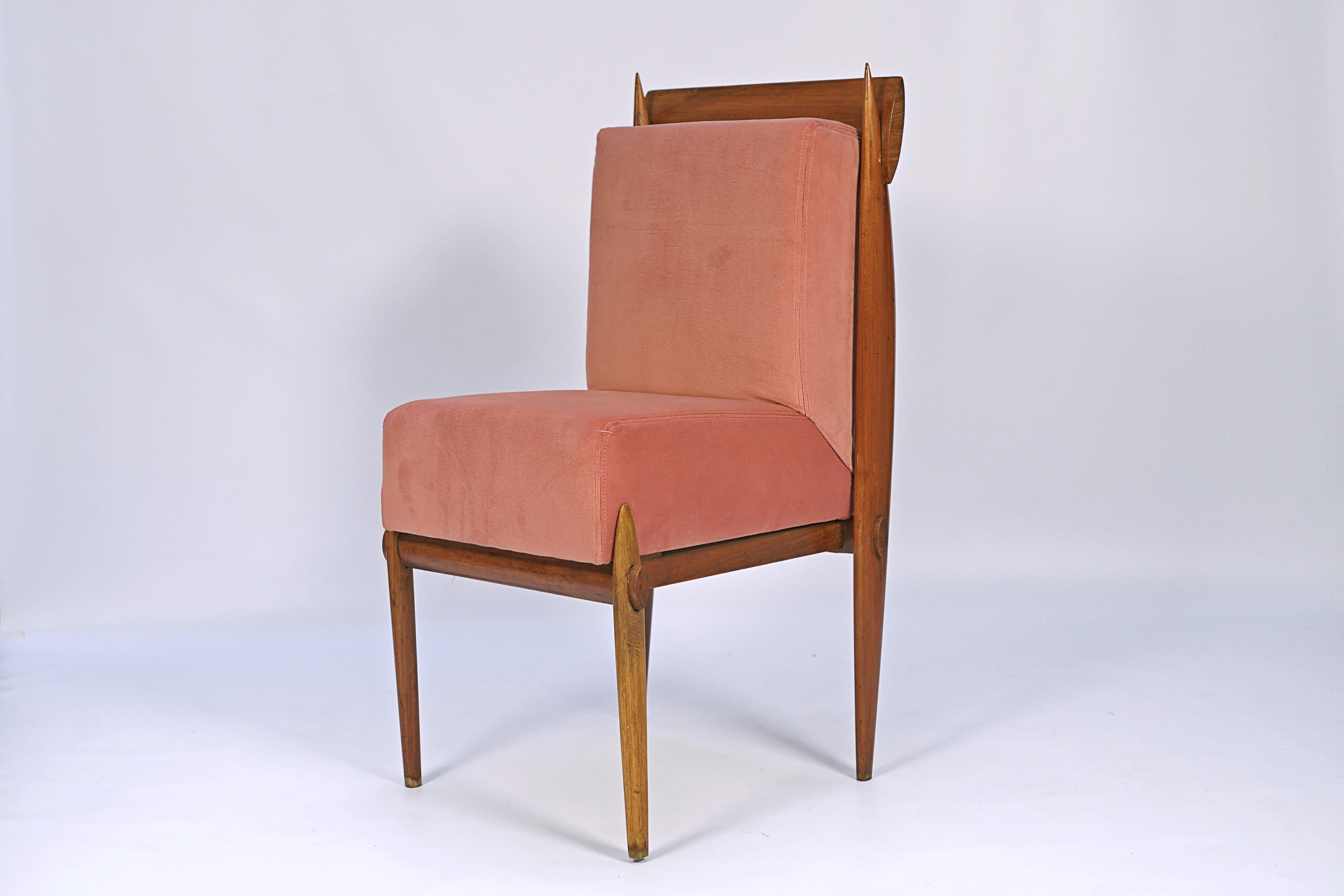 Mid-Century Modern Ensemble de 6 chaises européennes Art Déco en vente