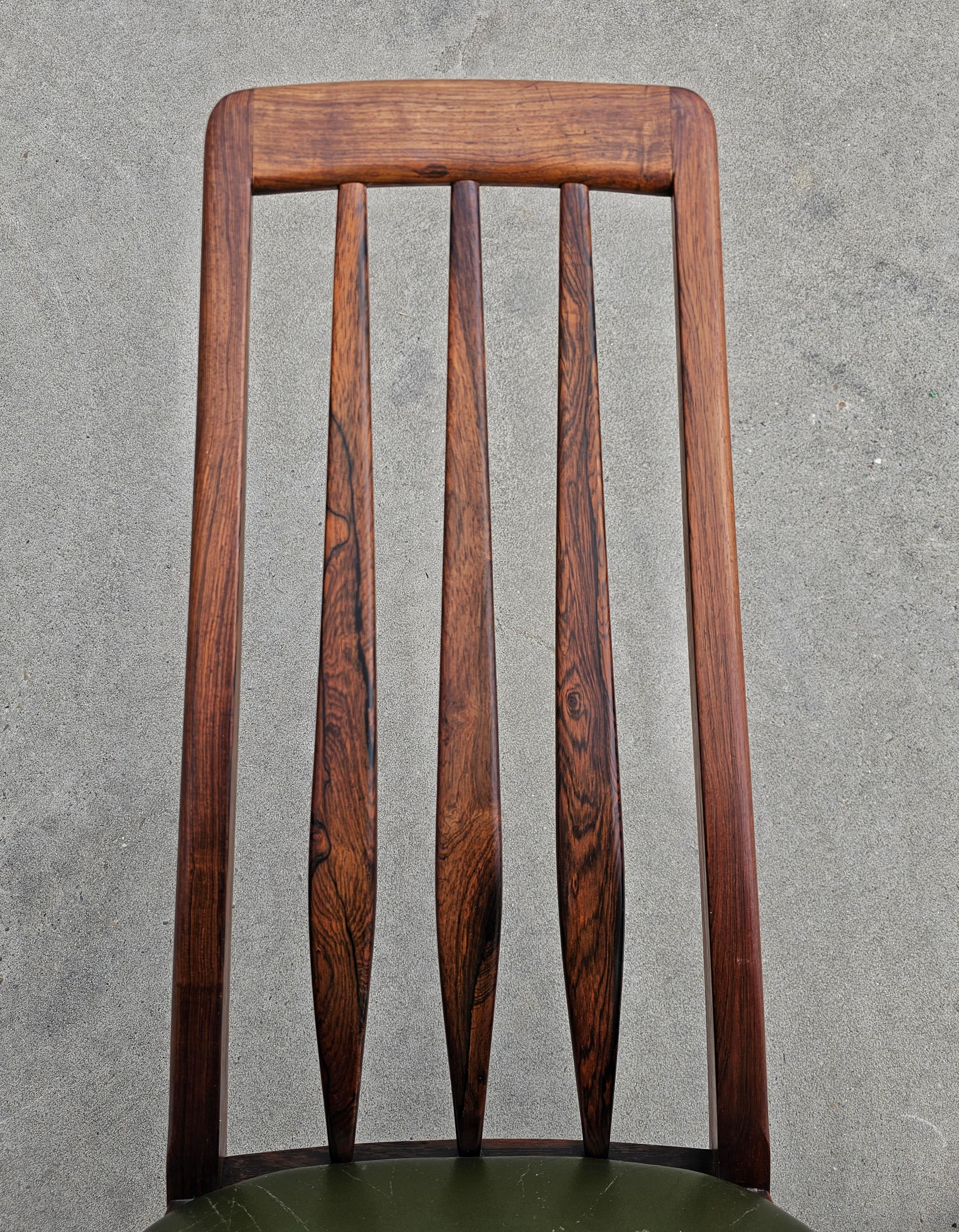 Set of 6 Eva Chairs done in Rosewood designed by Niels Koefoed, Denmark 1960s In Good Condition For Sale In Beograd, RS