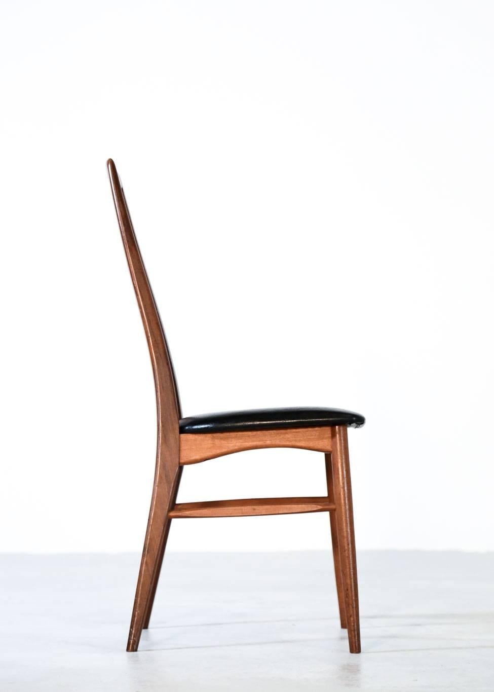 Set of Six Eva Chairs Niels Koefoed Model 