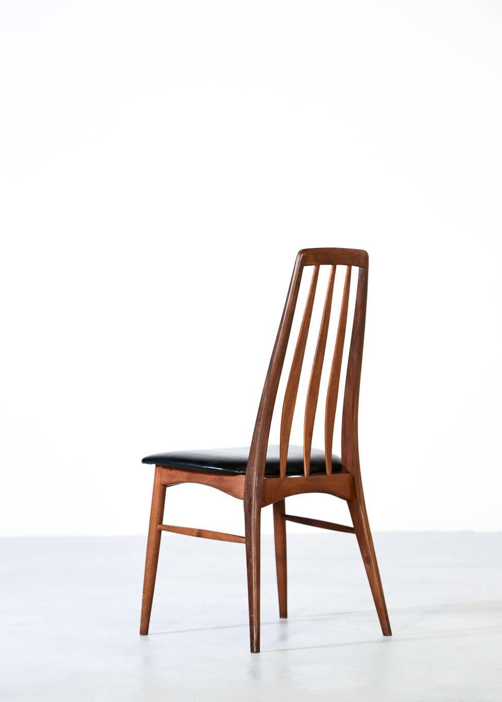 Set of Six Eva Chairs Niels Koefoed Model 