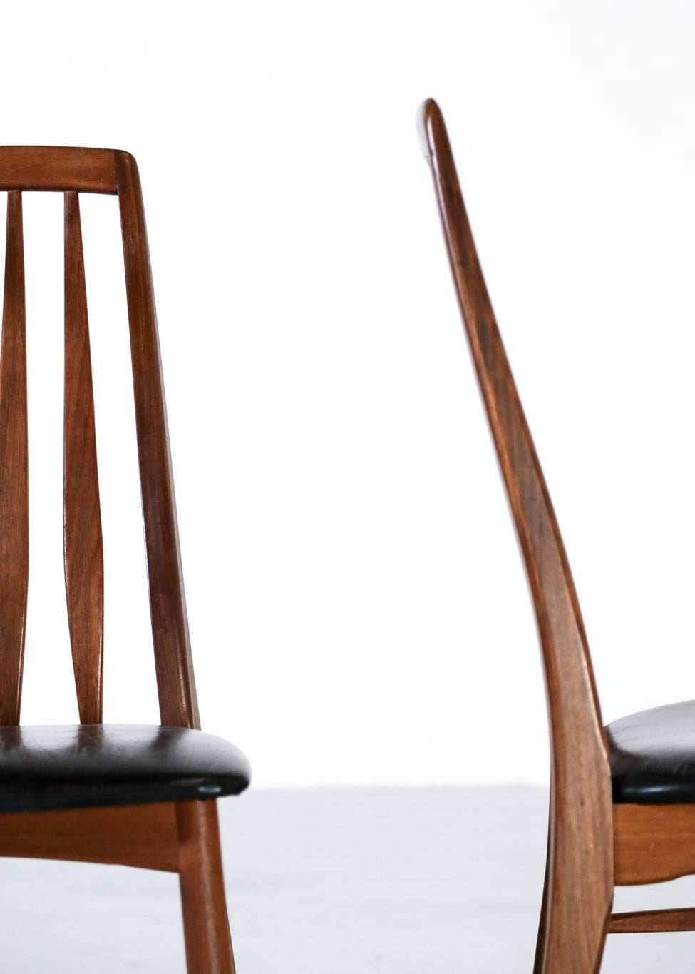 Scandinavian Modern Set of Six Eva Chairs Niels Koefoed Model 