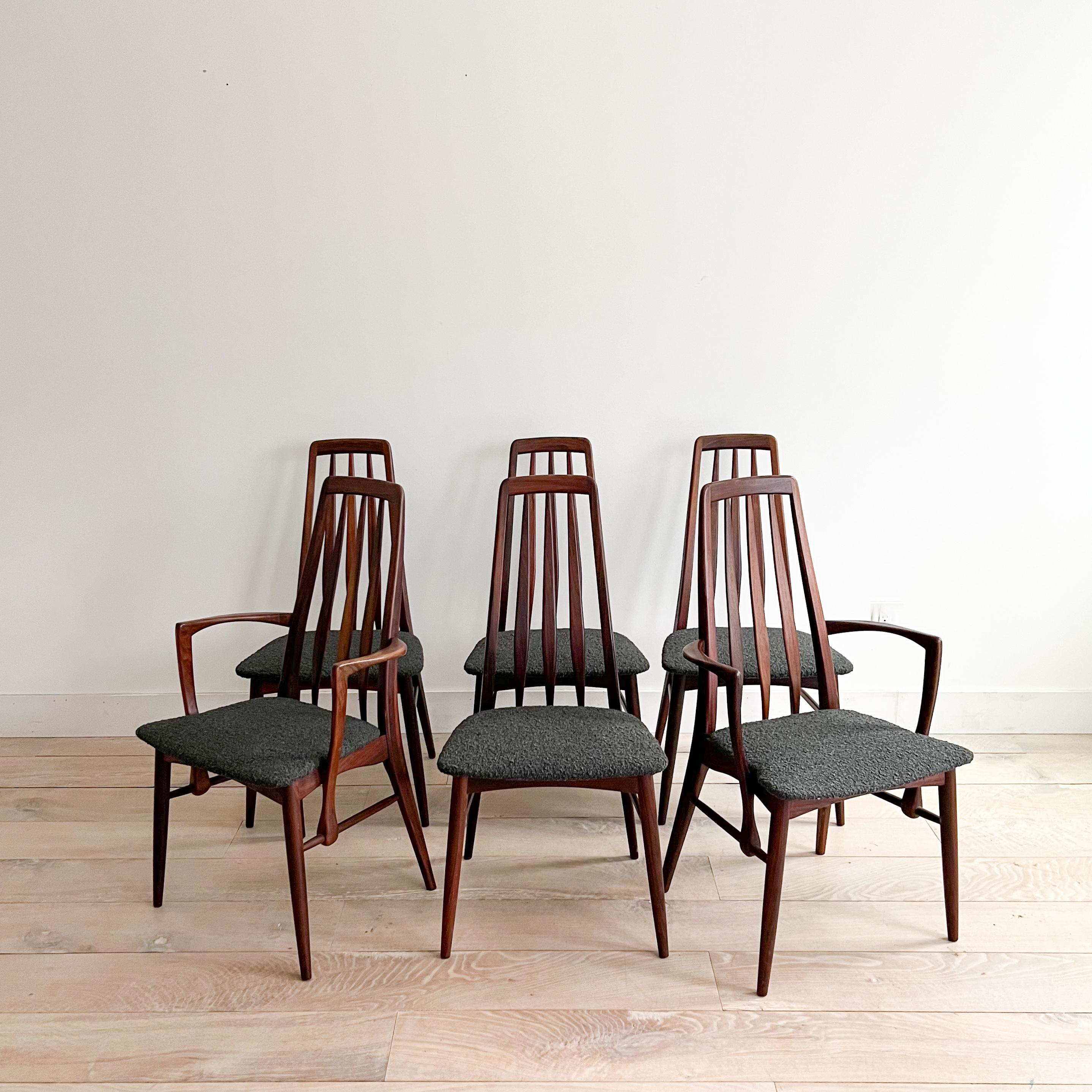 Set of 6 Eva Rosewood Dining Chairs by Neils Koefoed 5